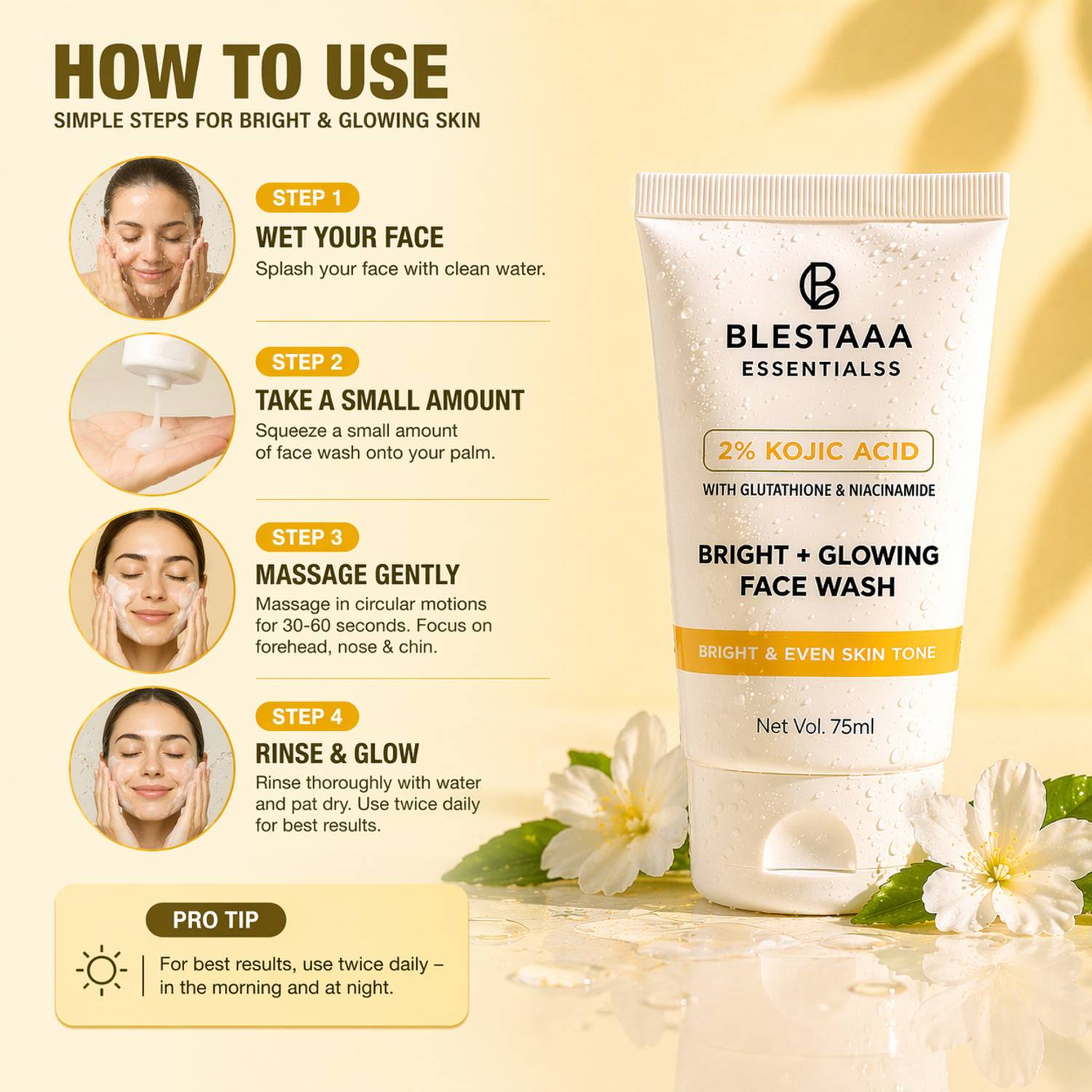 blestaaa essentialss 2% Kojic Acid Face Wash - Image 4