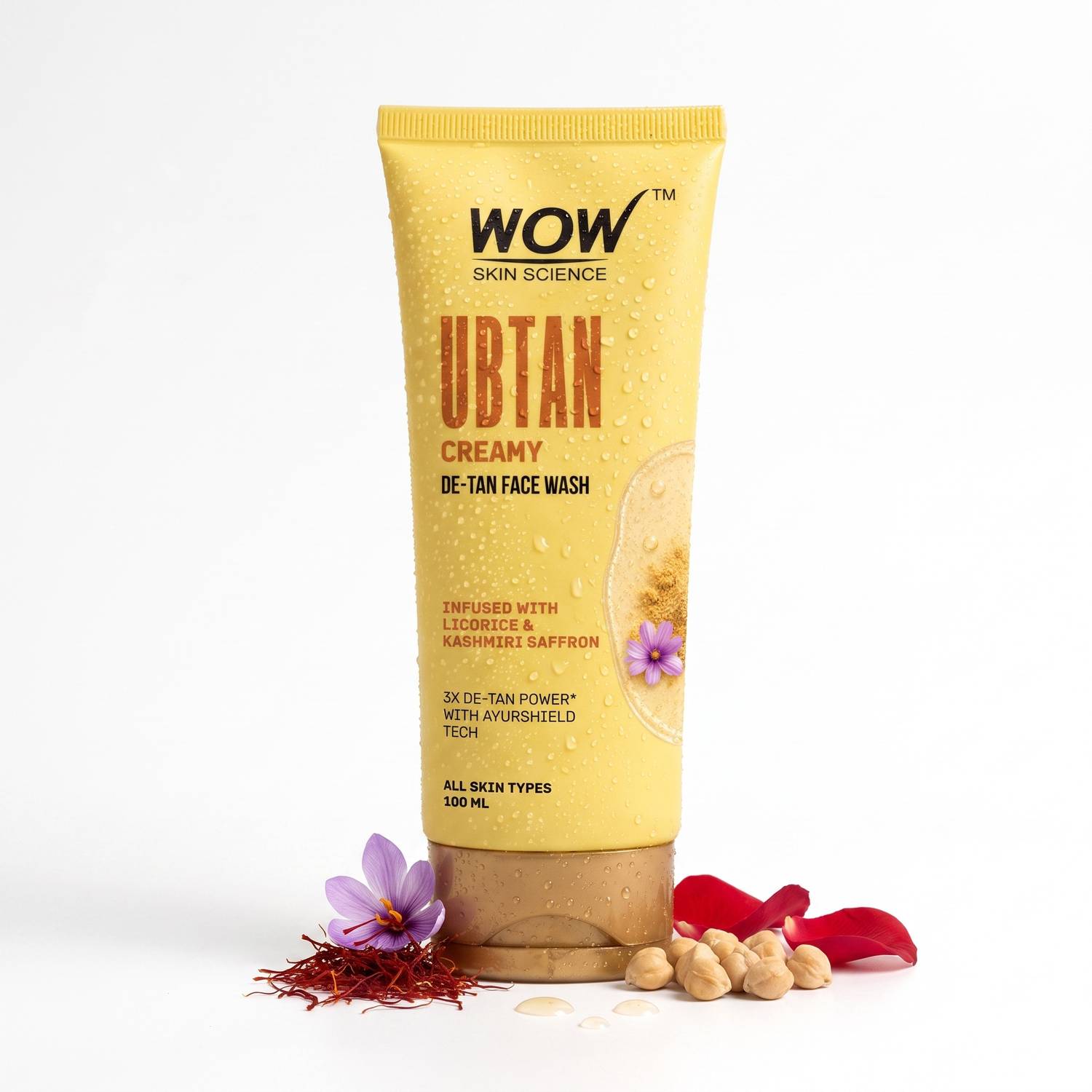 WOW SKIN SCIENCE Ubtan  For Oily - Tan Removal and Brightening Face Wash