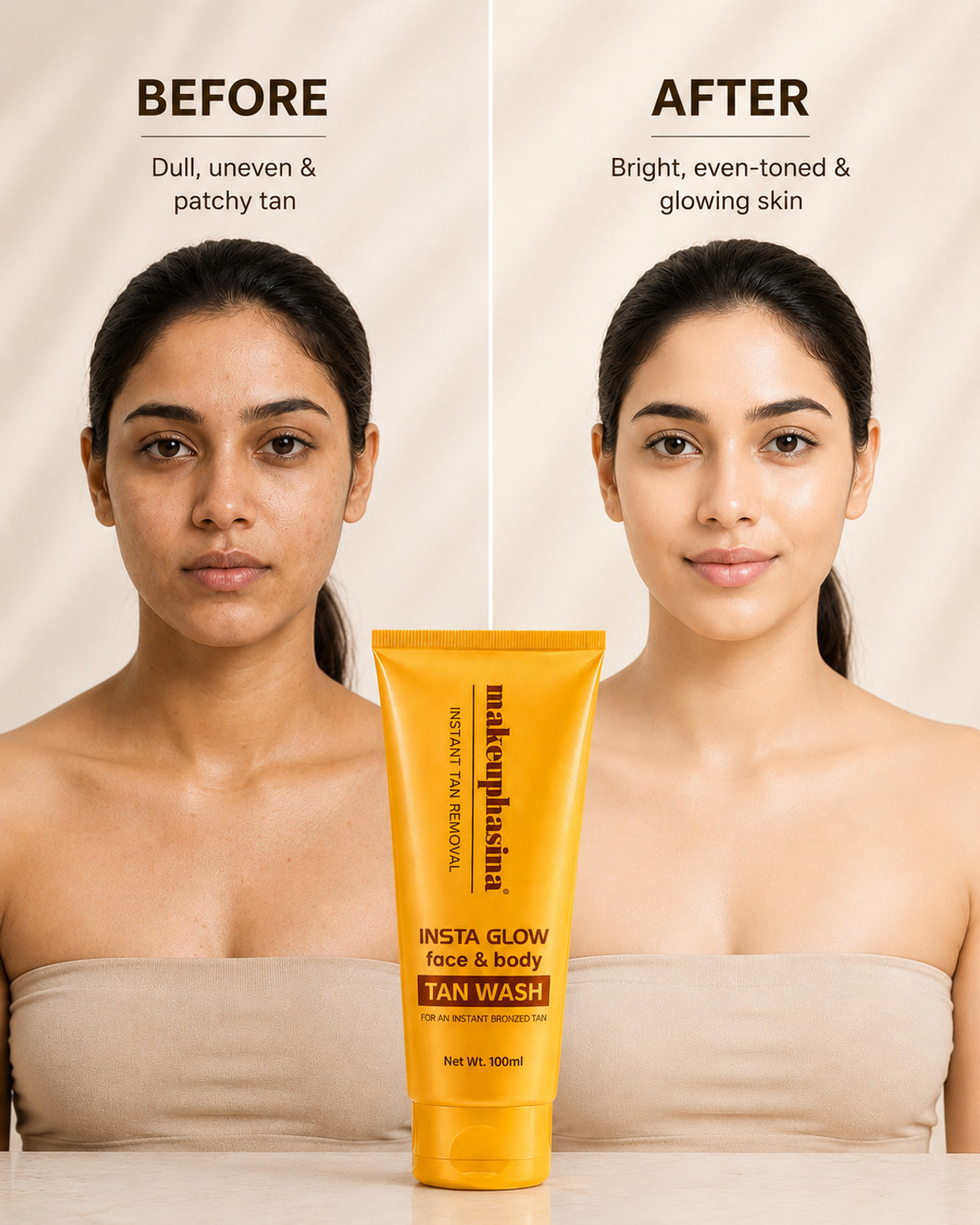 Image of Makeuphasina Insta Glow Tan Wash Face Wash