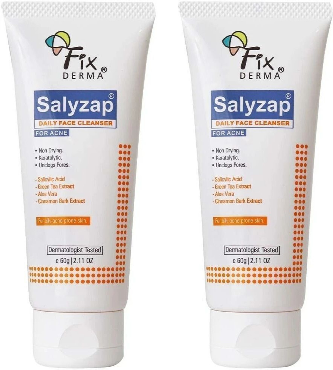 Fixderma 2% Salicylic Acid  Salyzap for Oily Skin, Acne Clearing  for Men & Women Face Wash