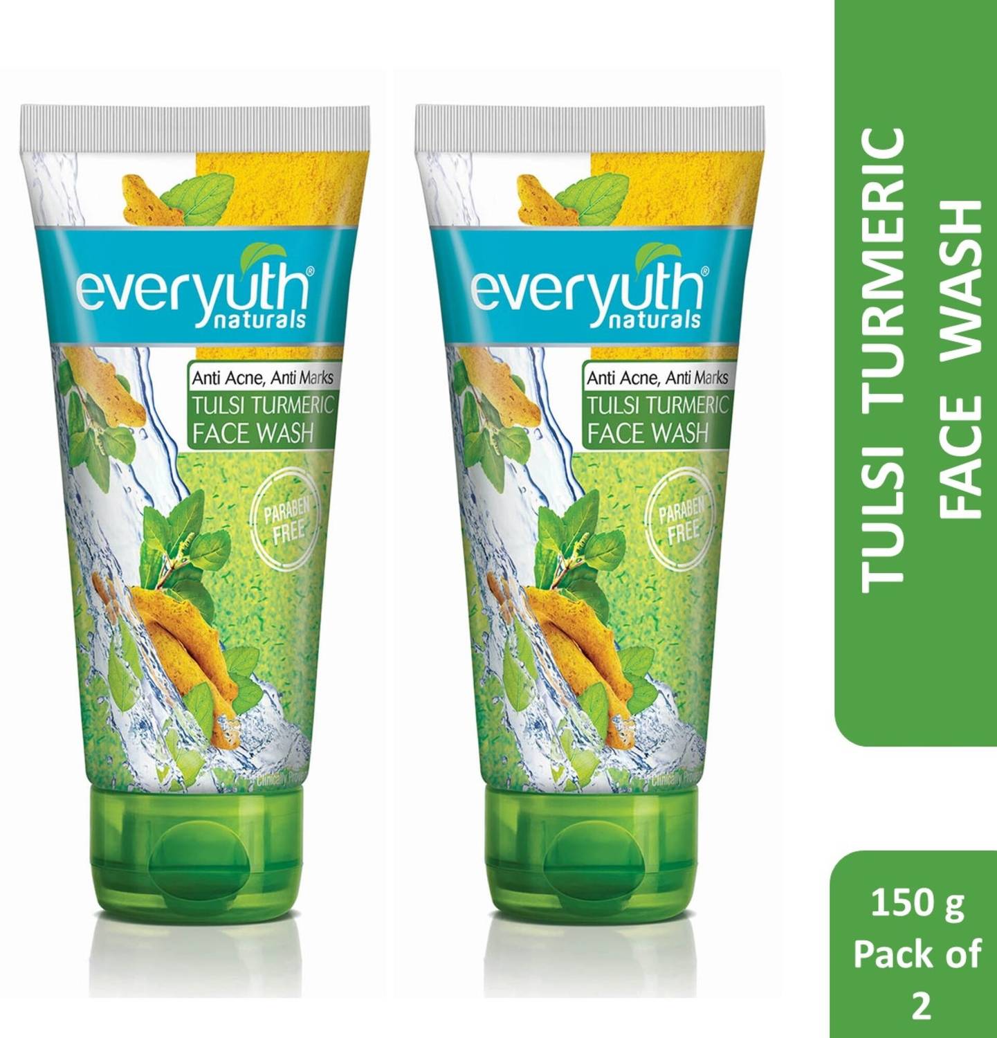 Everyuth Naturals Anti Acne Anti Marks Tulsi Turmeric  Gentle Exfoliation&Blemish Control Face Wash