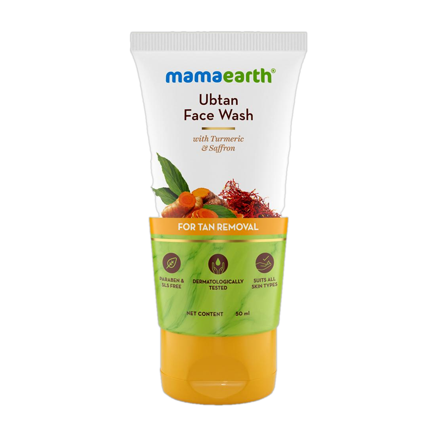 Mamaearth Ubtan Natural Face Wash with Turmeric & Saffron - Image 1