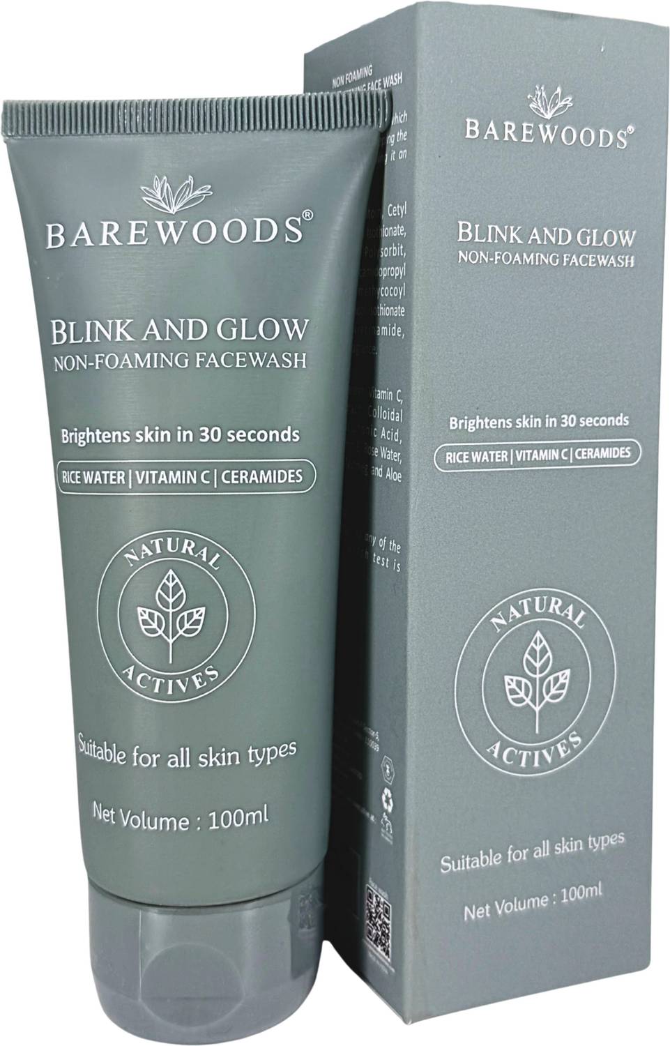 BAREWOODS Blink and Glow skin brightening face wash for glowing s
