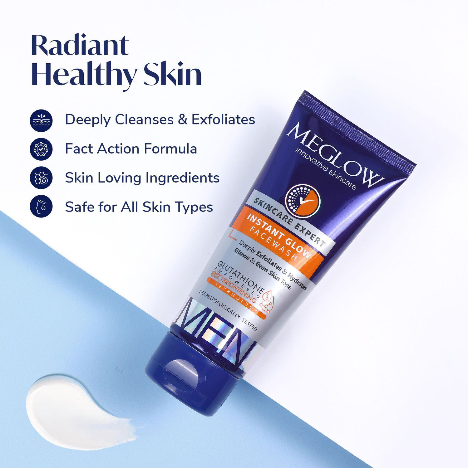 Image of meglow Instant Glow Facewash For Daily Use with Vitamin E for Healthier & Brighter Skin Face Wash