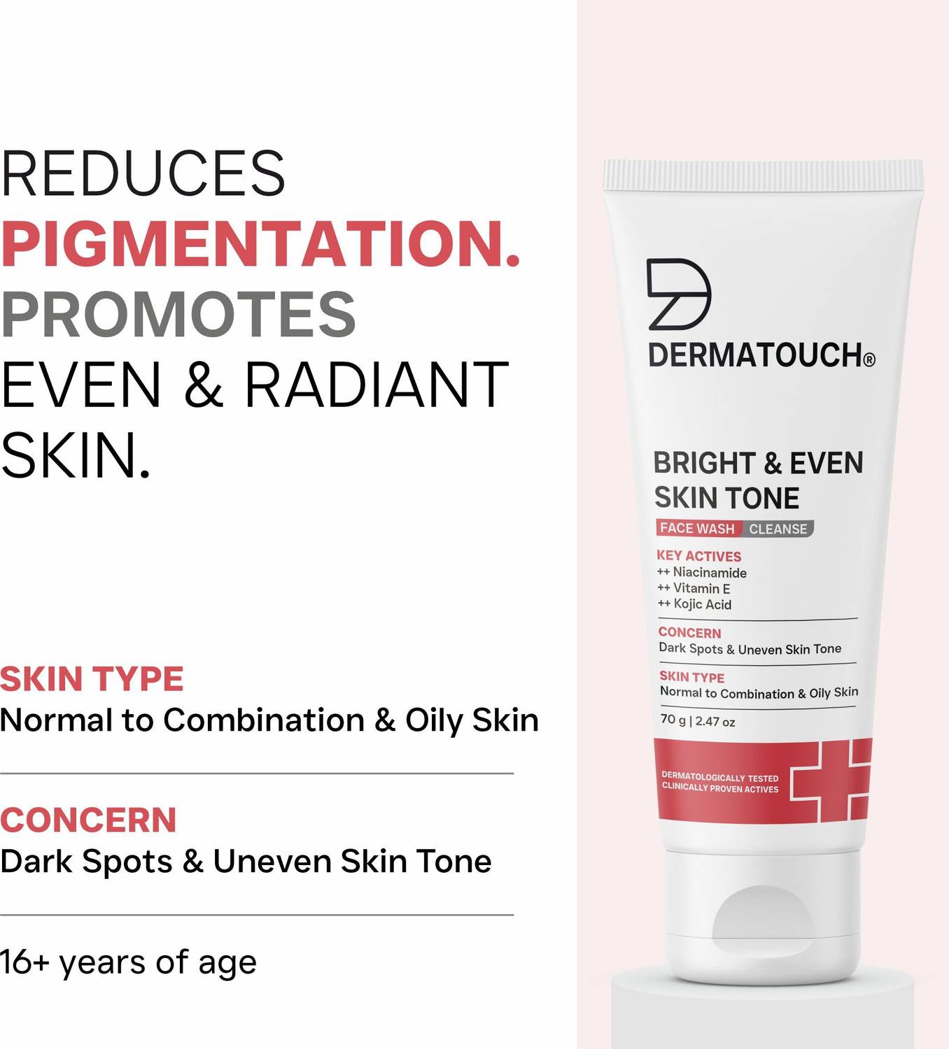 Dermatouch डर्माटच ब्राइट एंड इवन स्किन टोन फेस वॉश PO2 - Image 3