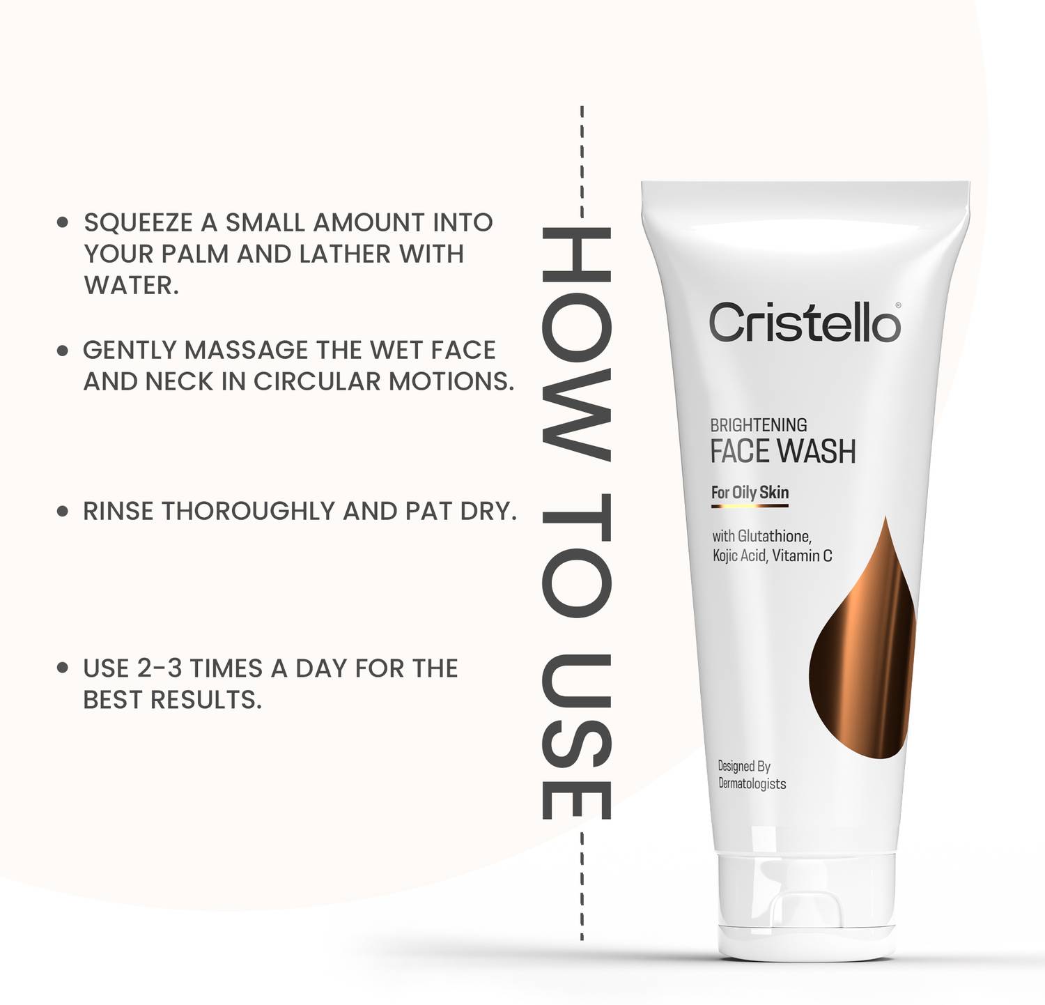 Cristello Instant Brightening Facewash 70g - Image 5