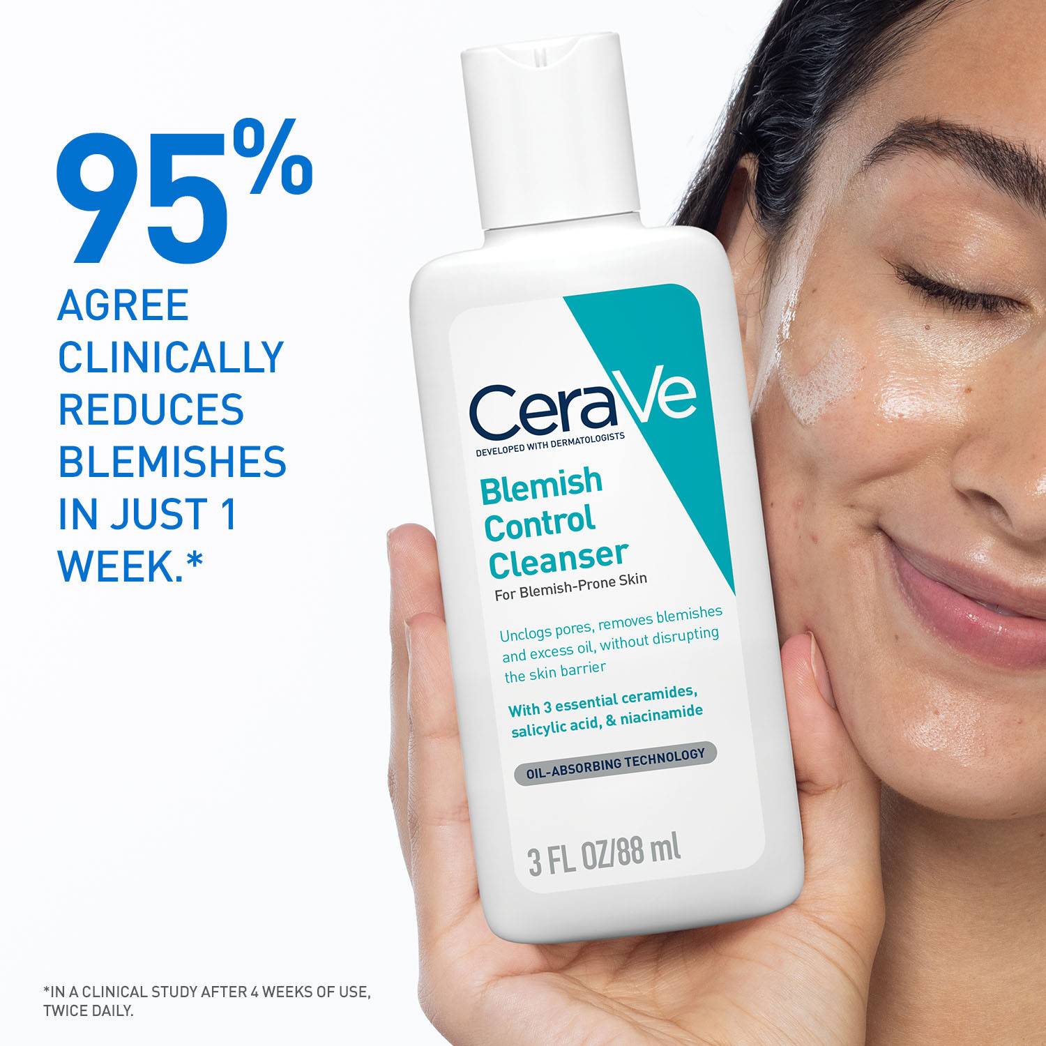 CeraVe Blemish Control Cleanser 2% Salicylic Acid 88ml - Image 2
