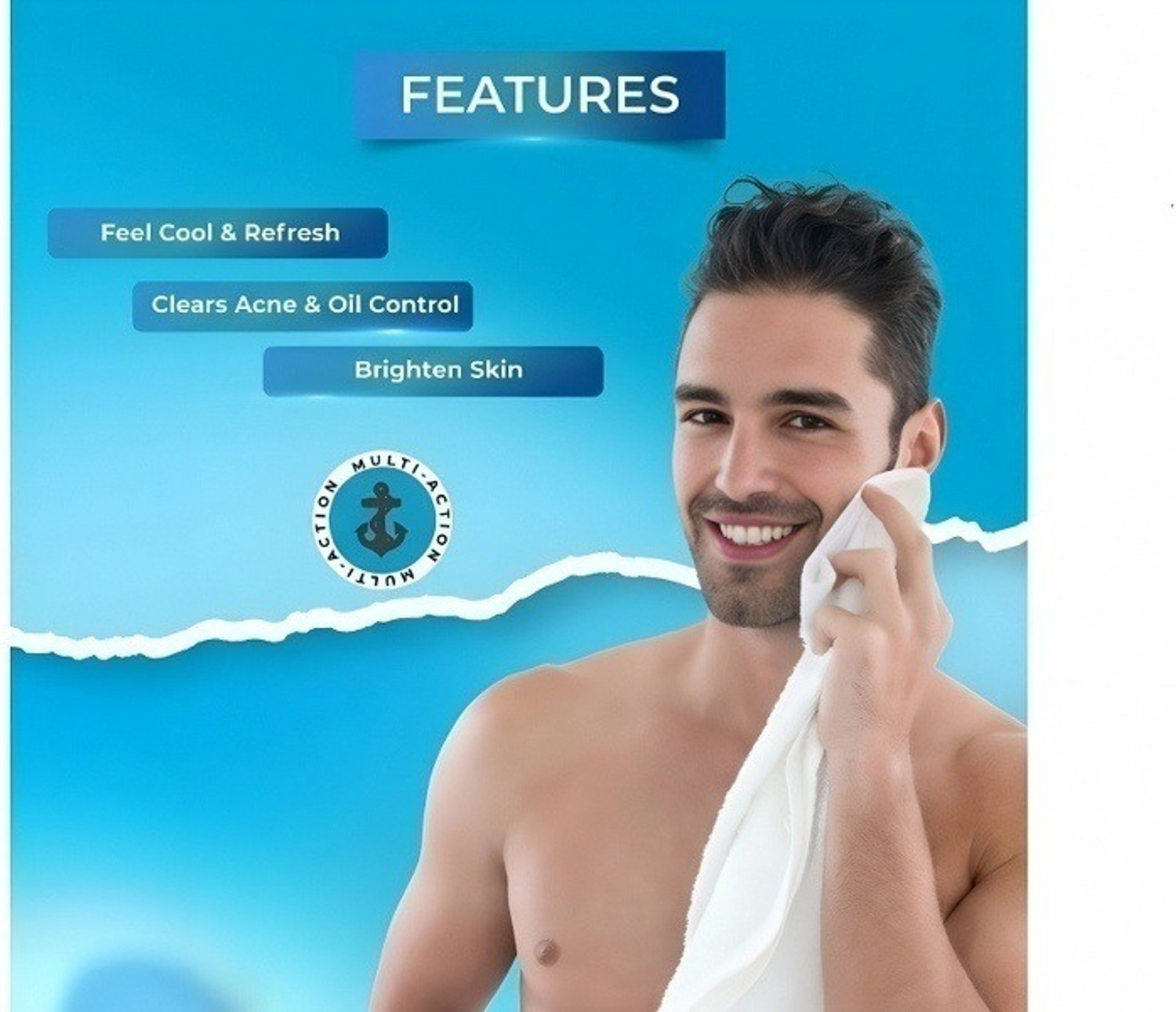 Image of kHUDAt Ocean Men for Fresh Skin Protection Face Wash