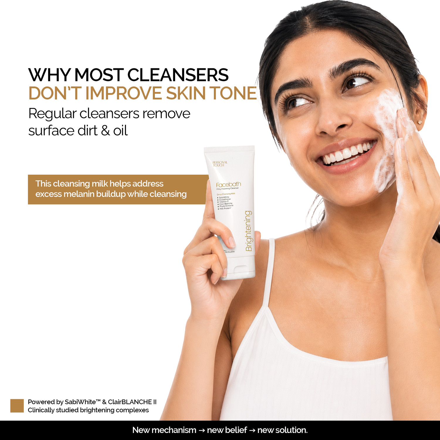 Image of PERSONAL TOUCH SKINCARE Deep Cleansing Facebath Oil Control with Glutathione, Niacinamide and Sabi-White Face Wash