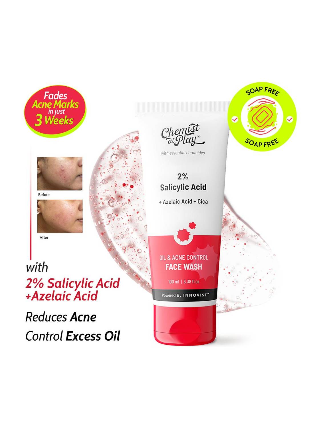 Chemist at Play Oil & Acne Control Face Wash 2% Salicylic Acid - Image 1