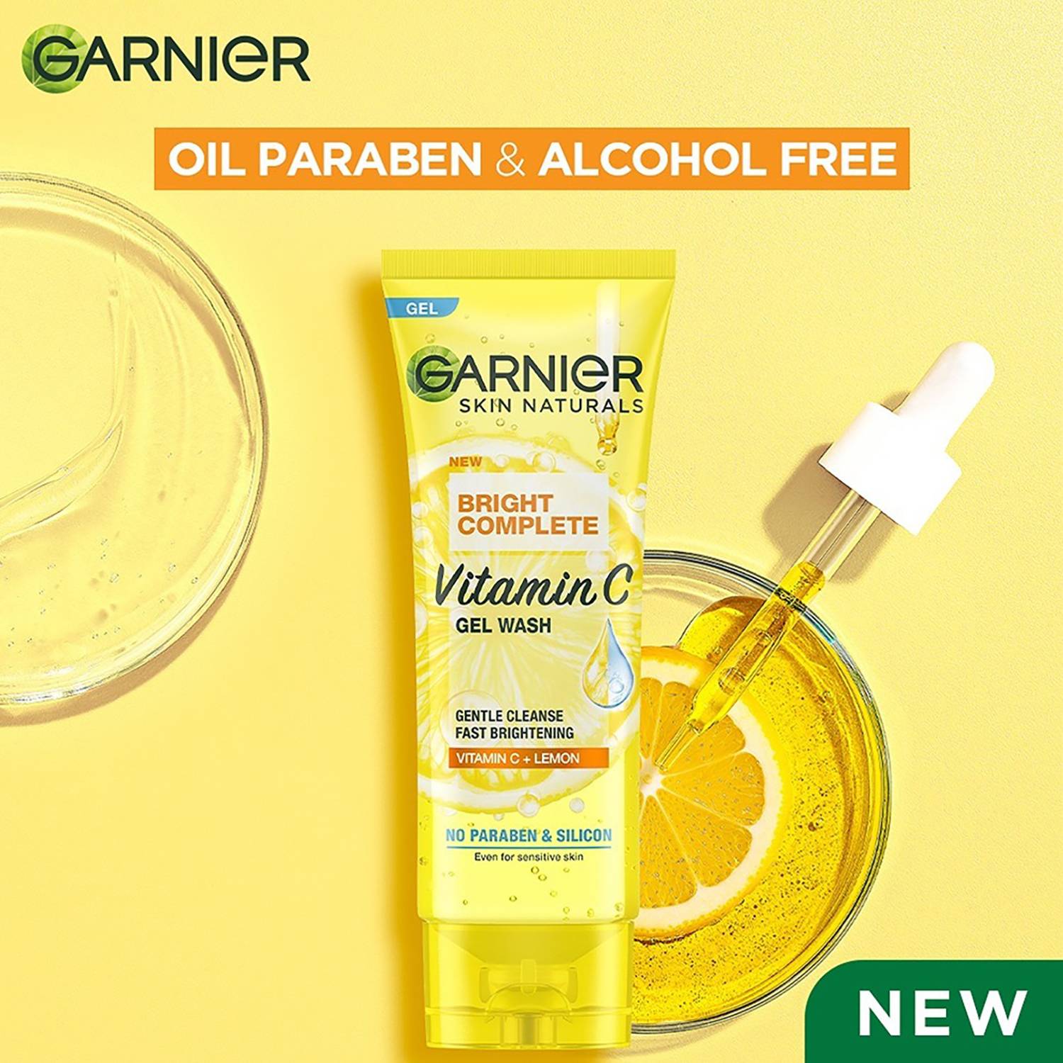 GARNIER Bright Complete Vitamin C Gel Gentle Cleanser - Image 3