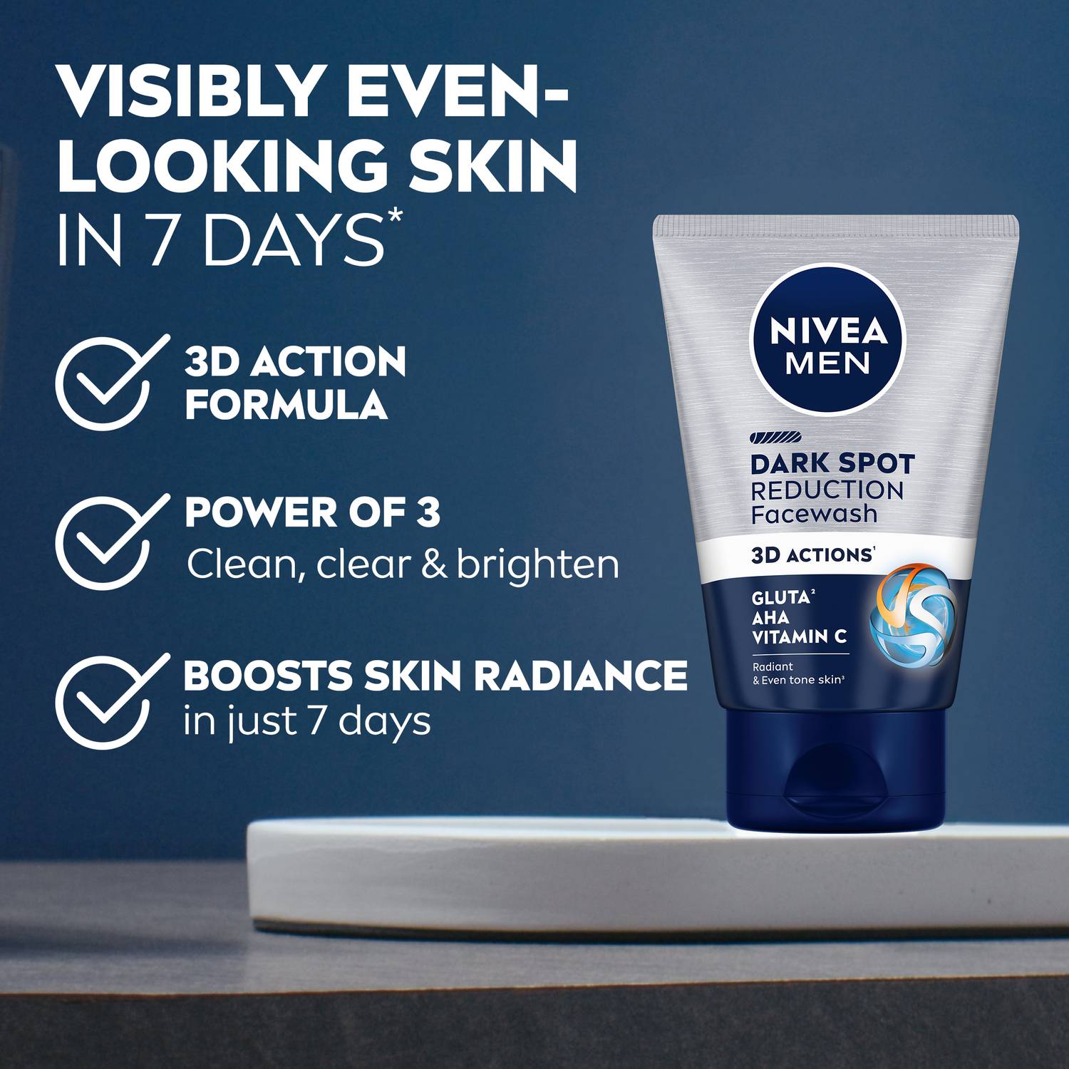 Nivea Men Dark Spot Reduction Cleanser Combo 100ml - Image 4