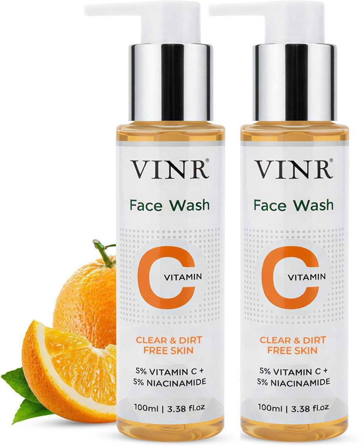 Image of VINR 5% Vitamin C Face Cleanser for Glowing Skin| Deep Cleansing & Skin Brightening| All Skin Type Face Wash