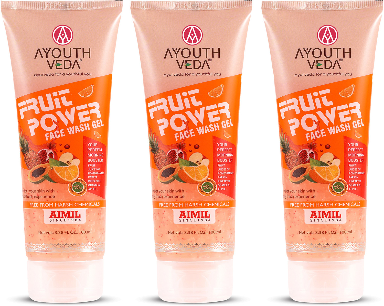 Image of AYOUTHVEDA Fruit Gel | Pamper YoSkin With Vitamin A, C & Anti-Oxidents Face Wash