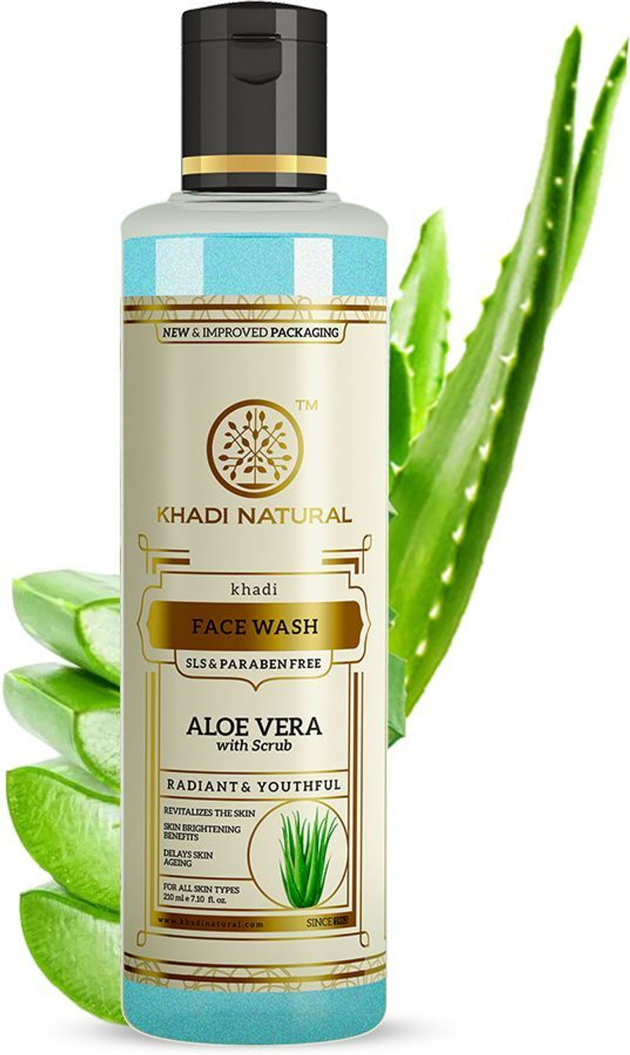 Image of KHADI NATURAL Aloe Vera for Fresh Hydrated Skin Care Face Wash