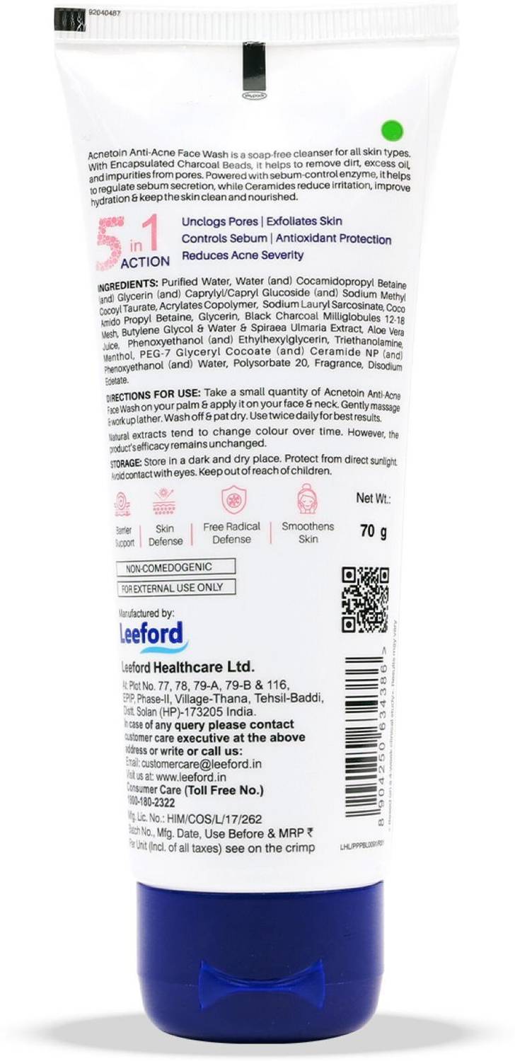 Leeford Acnetoin Anti-Acne Face Wash 70g - Image 2