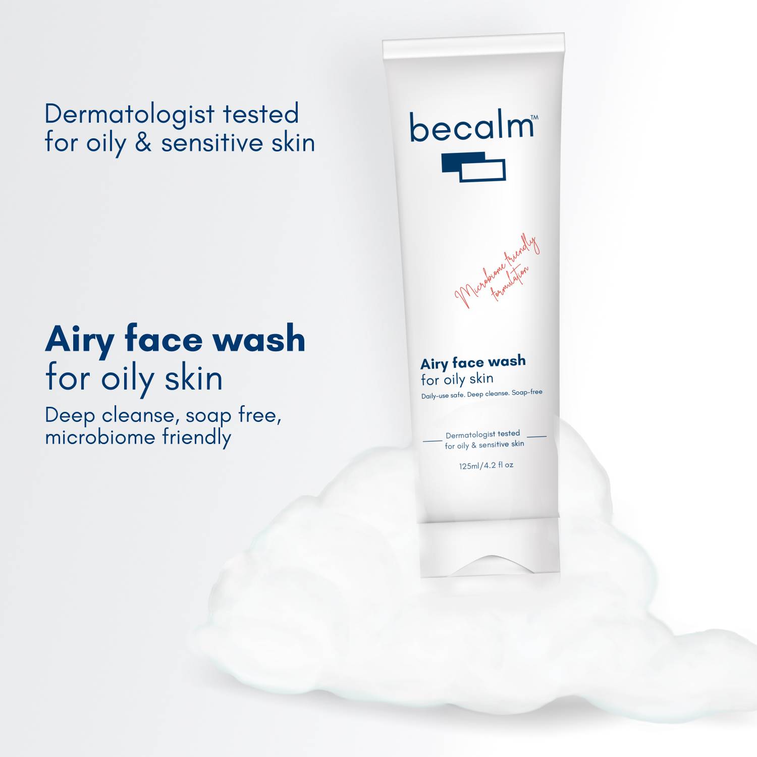 Becalm Airy Face Wash for Oily Skin 125 ml - Image 2