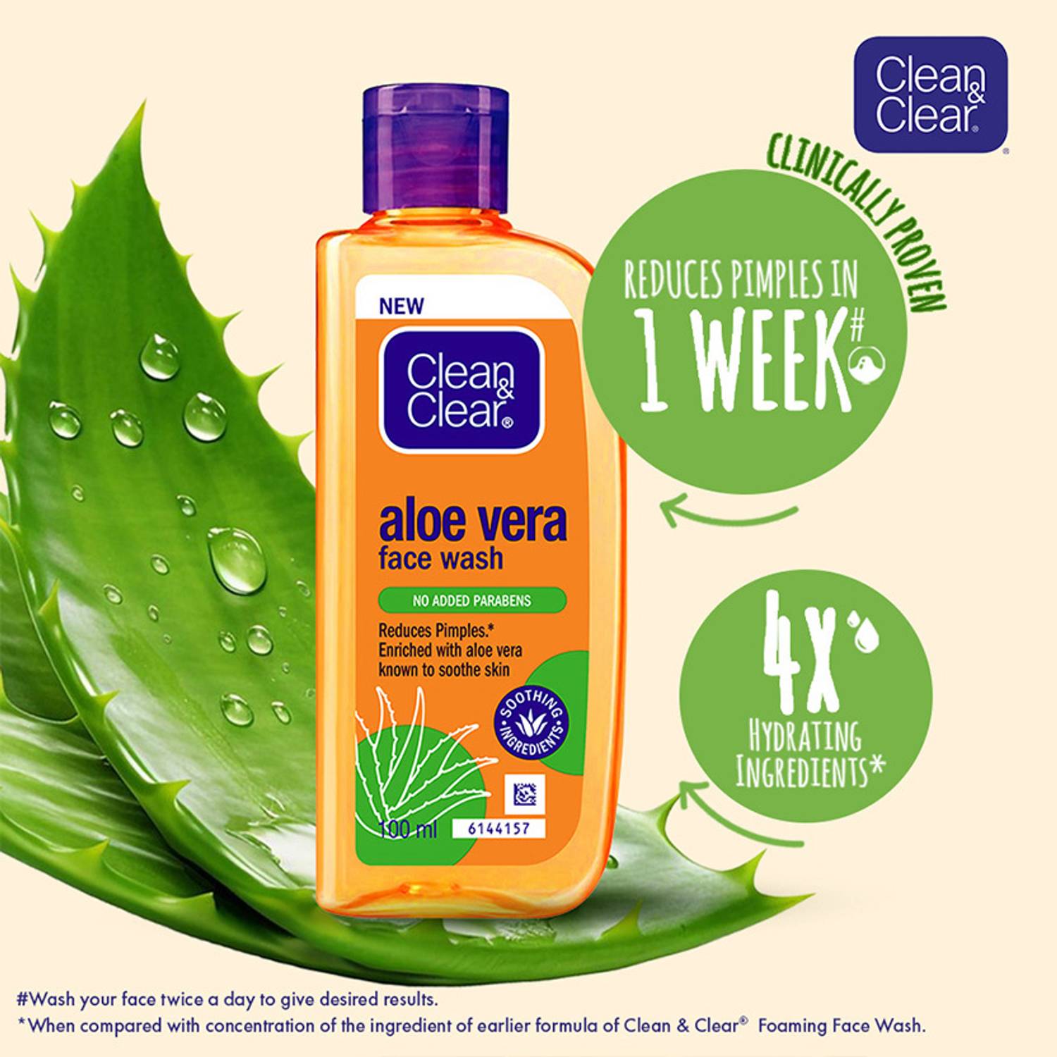 Clean & Clear Aloe Vera Face Wash 100ml - Image 5