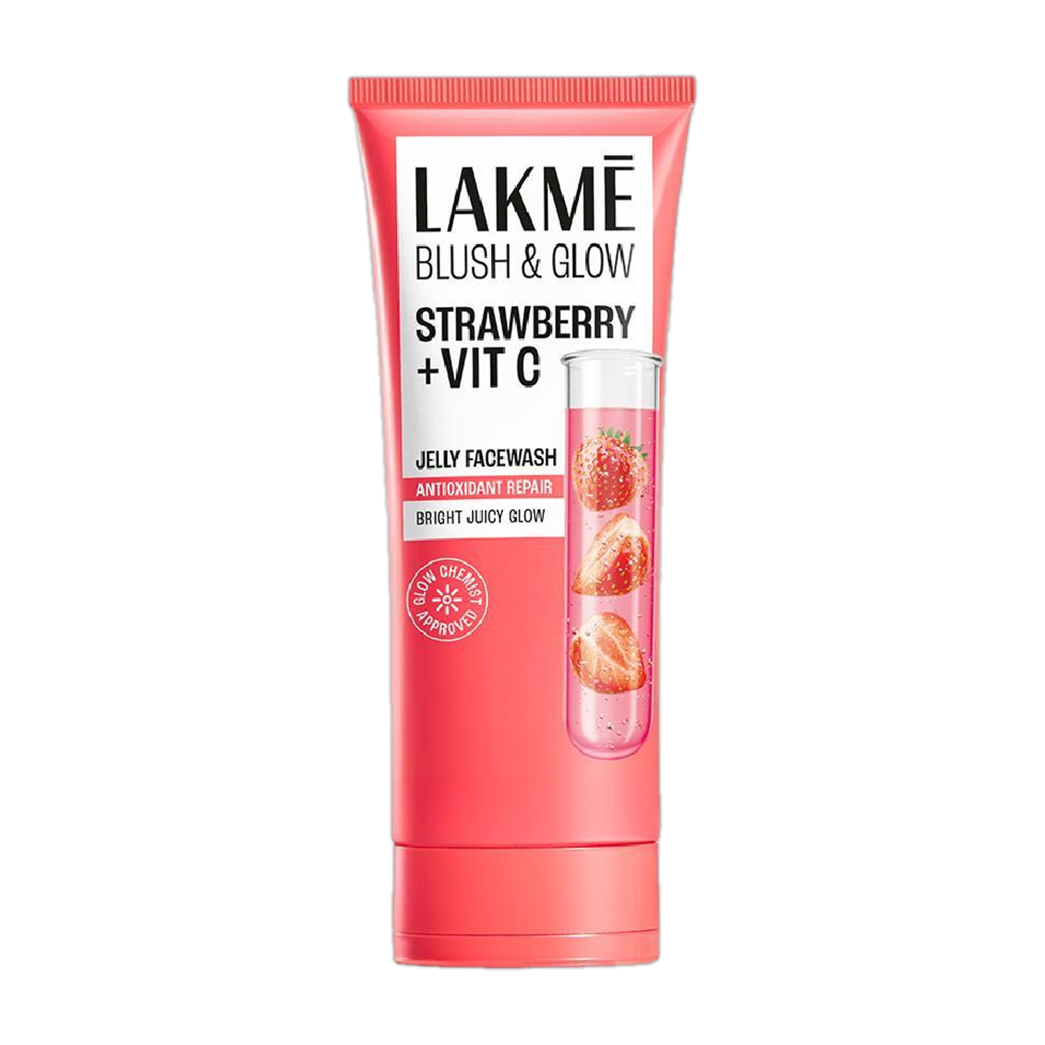 Lakmé Blush & Glow Strawberry + Vitamin C Jelly Face Wash 100 g - Image 1