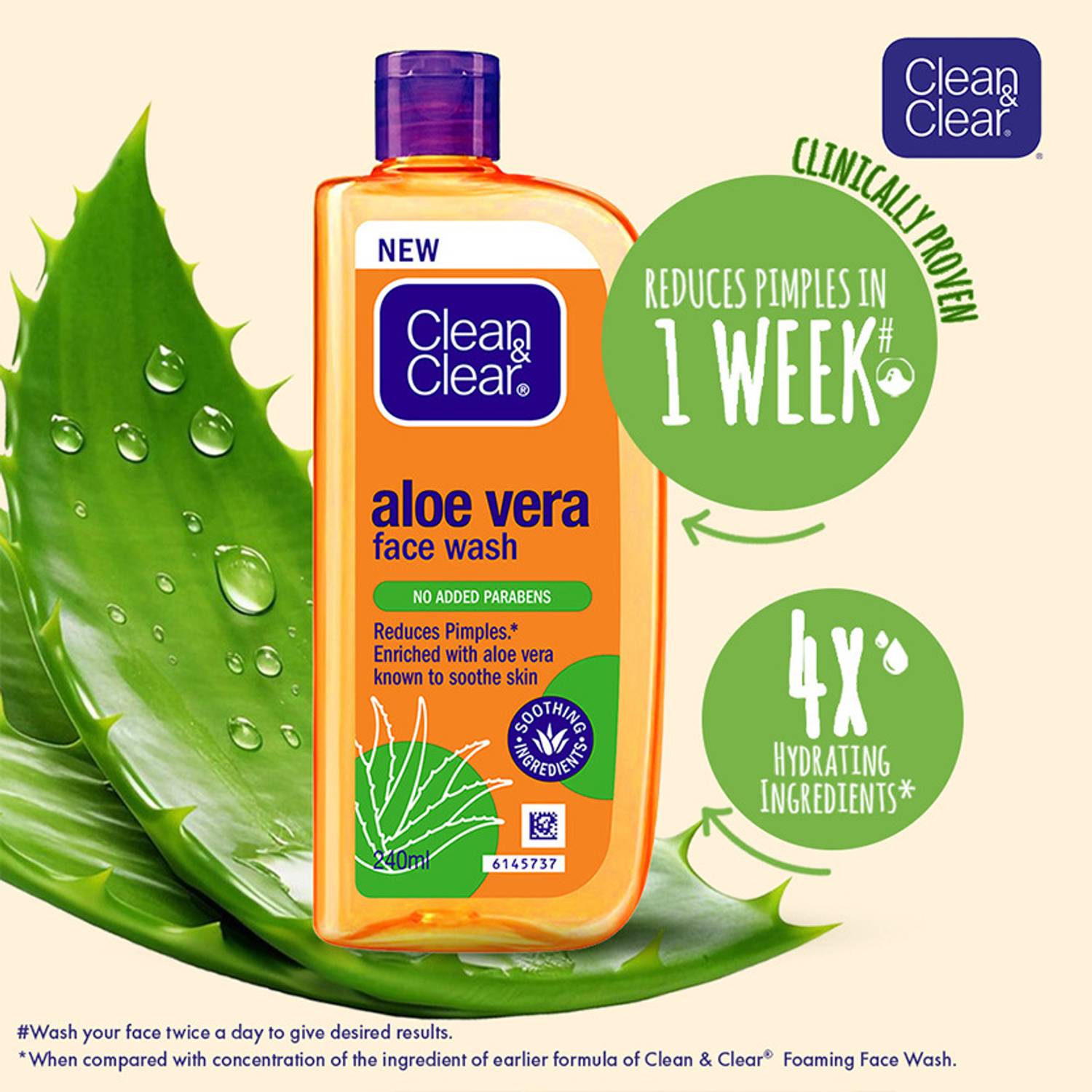 Clean & Clear Aloe Vera Face Wash 100ml - Image 5