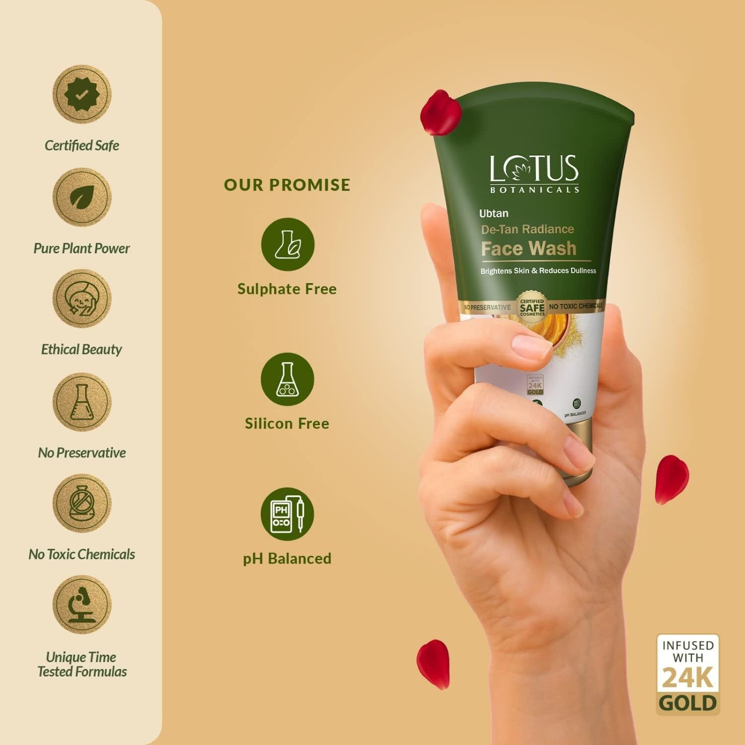 Image of Lotus Botanicals Ubtan De-Tan Radiance | Brightens Skin & Reduces Dullness Face Wash