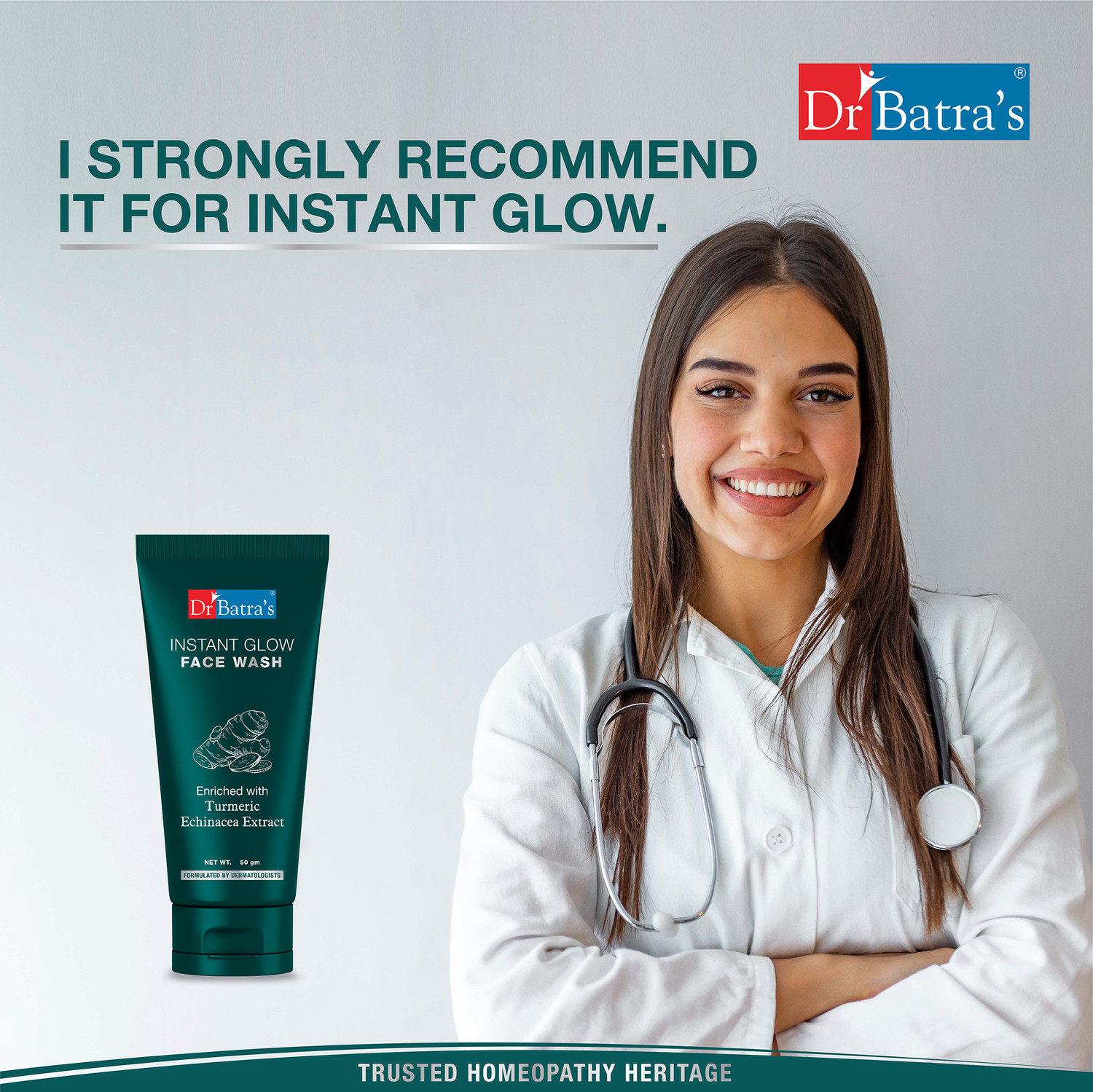 Image of Dr Batra's Instant Glow -Radiance Boosting Paraben & Sulfate Free Cleanser Unisex Face Wash