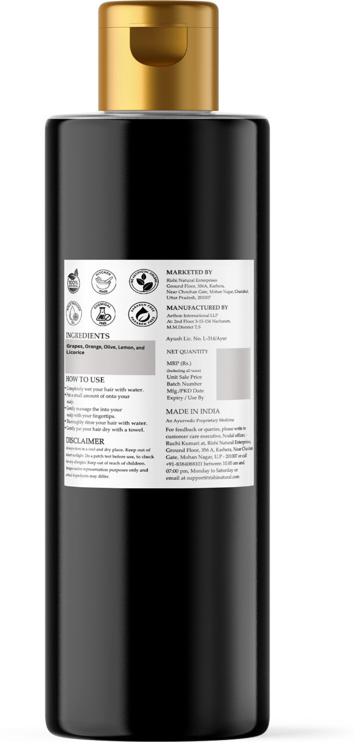 Image of rishi natural Anti Grey Beard Wash (150ml) - Get Back Black Beard & Prevents Premature Graying | Guaranteed Face Wash