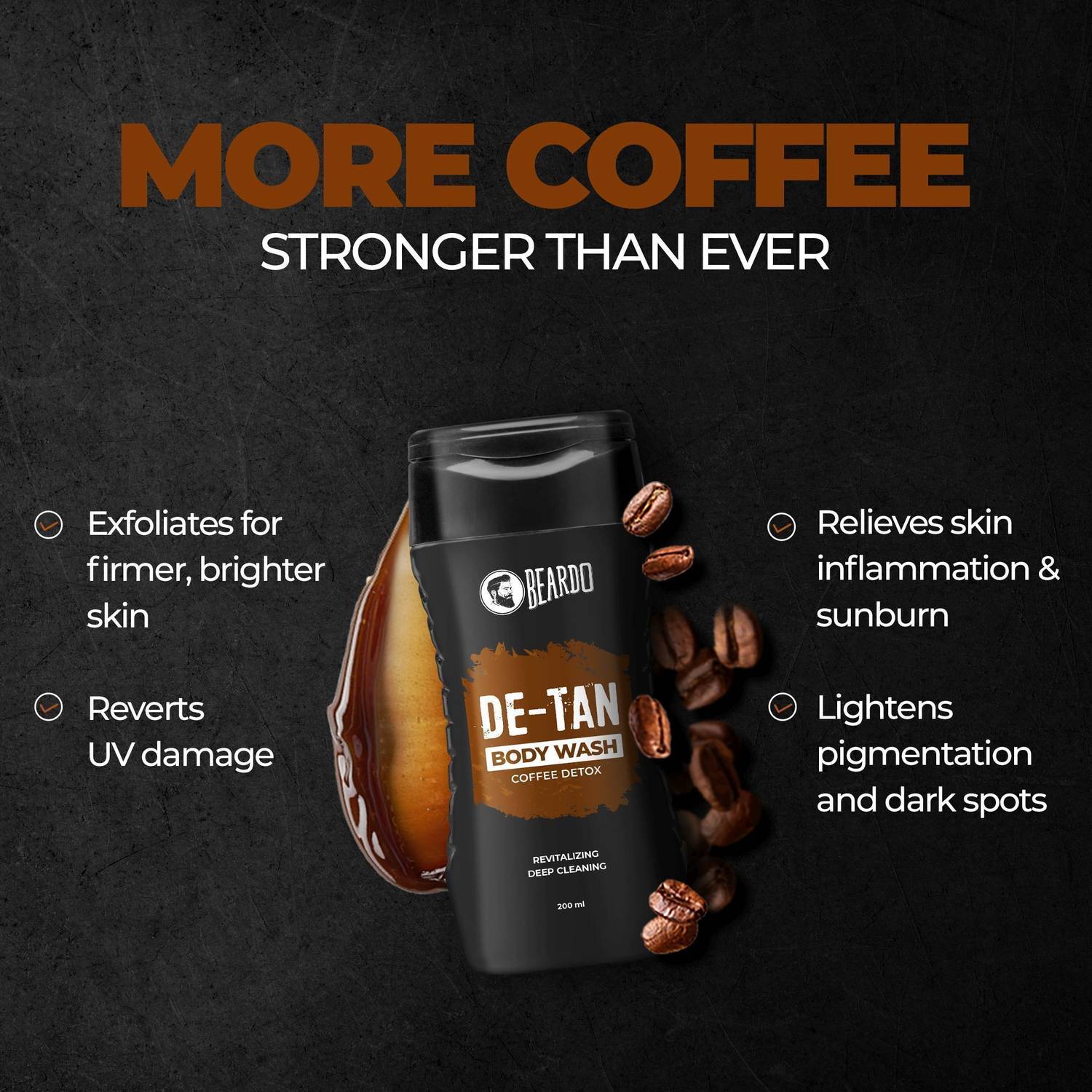 BEARDO De-Tan Bodywash for Men & Coffee - Image 4