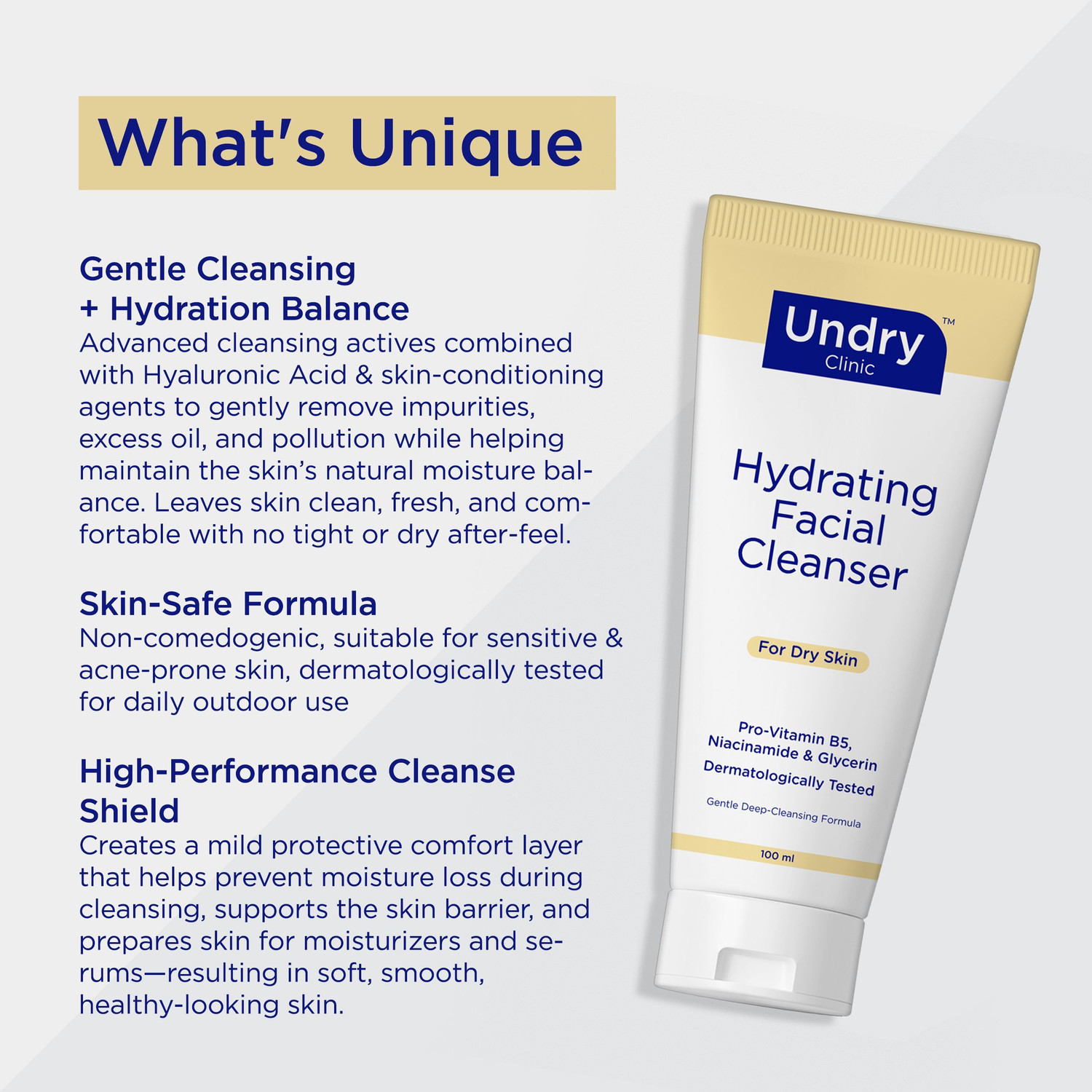 Image of Undry Hydrating for Dry Skin for Men,Women Pack of 2 Face Wash