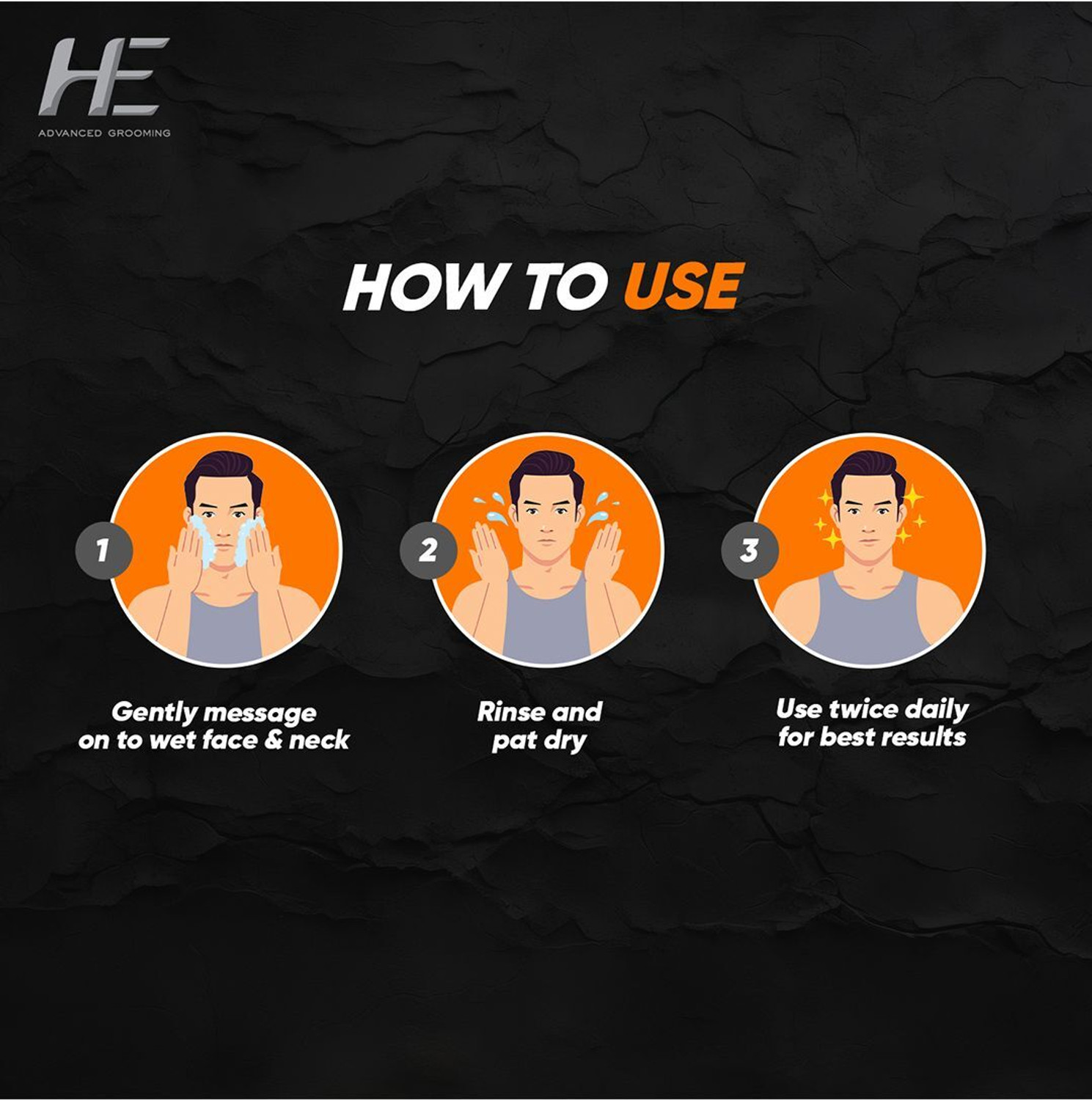 Image of HE De-Tan & Refreshing Cleanser for Men with Charcoal, Prevents Pimple Face Wash