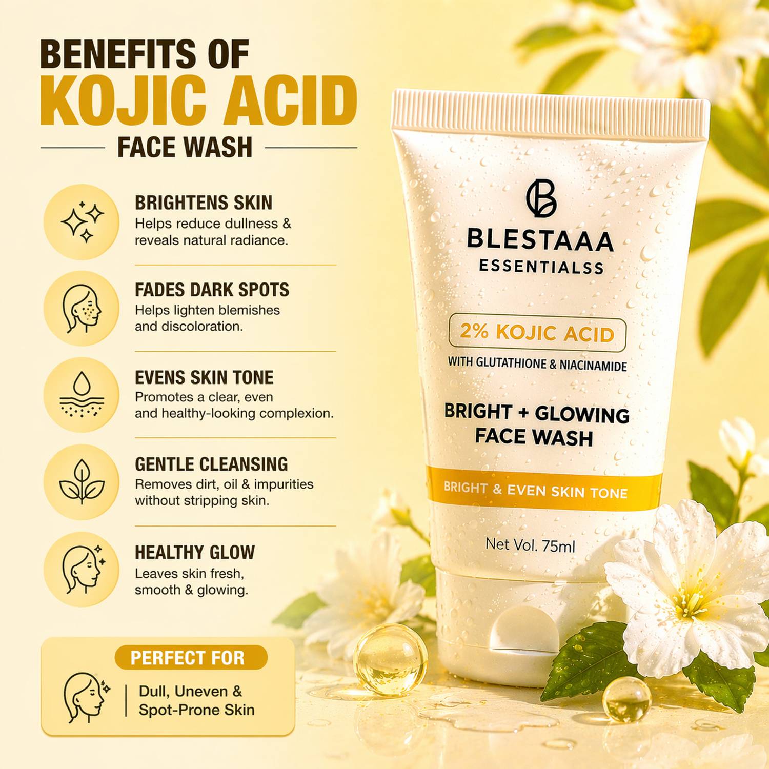 blestaaa essentialss 2% Kojic Acid Face Wash - Image 3