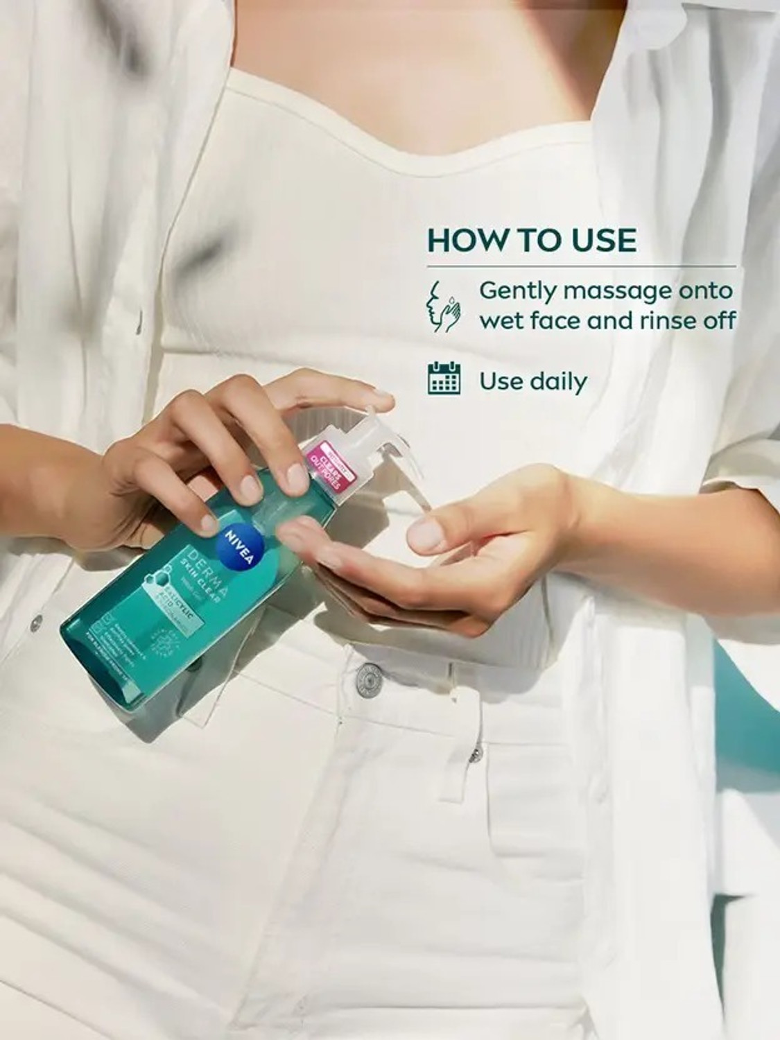 Image of NIVEA Derma Skin Clear Wash Gel with Salicylic Acid & Niacinamide Face Wash
