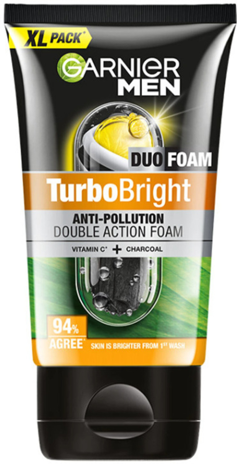 Image of Garnier Men MEN Brightening & Anti-Pollution TurboBright Double Action Face Wash