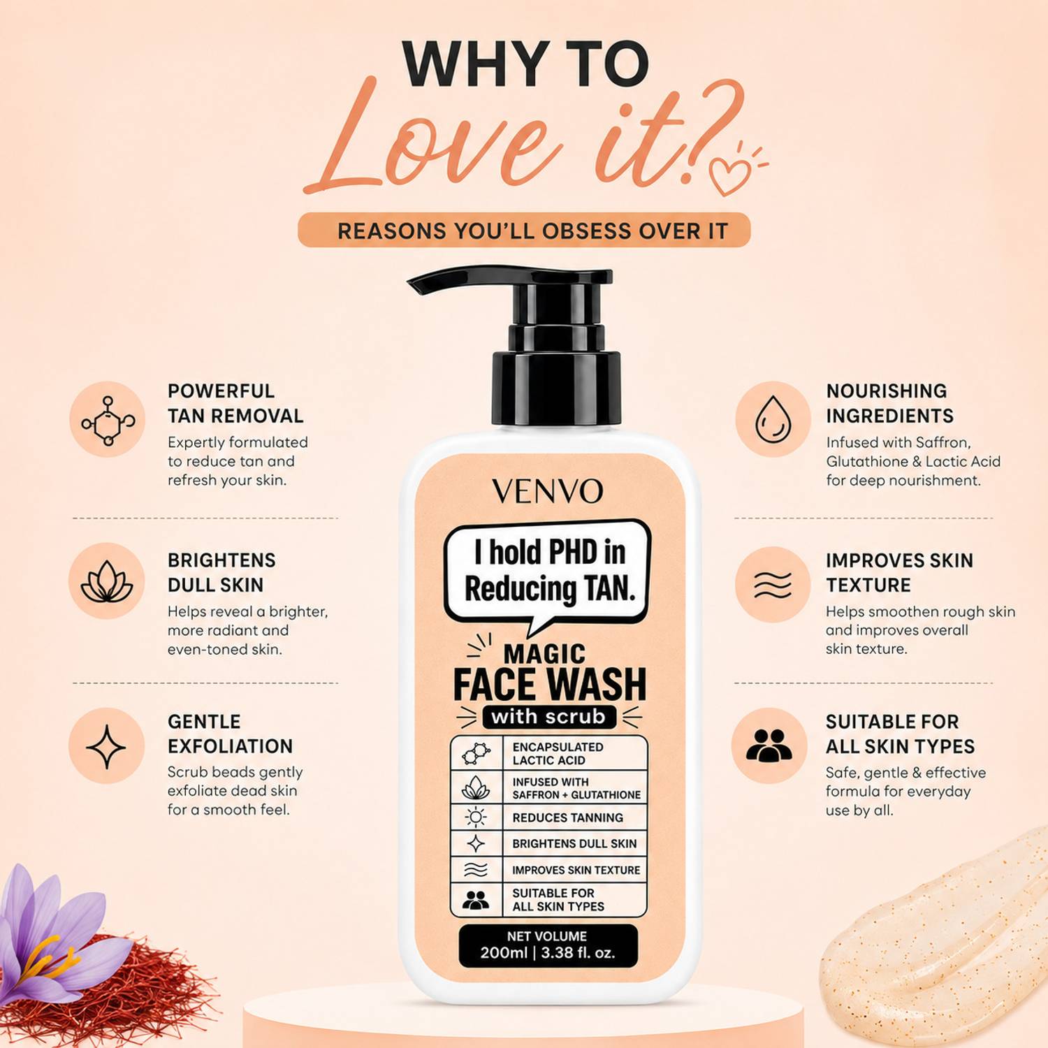 venvo Magic Anti-Tan Face Wash - Image 5