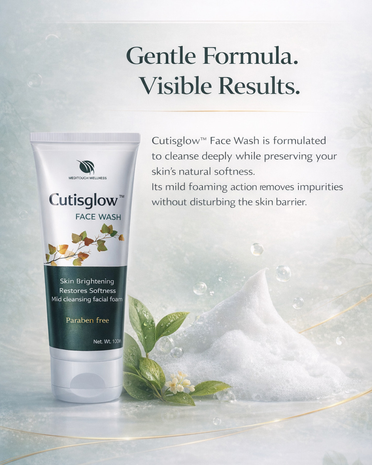 Image of Cutisglow - Skin Brightening , Fades Blemishes, Hyperpigmentation, Dark Spots, Curcuma Longifolia Face Wash