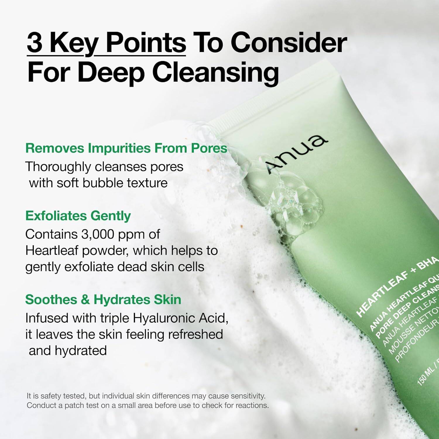 ANUA Heartleaf BHA Face Wash 150ml - Image 4