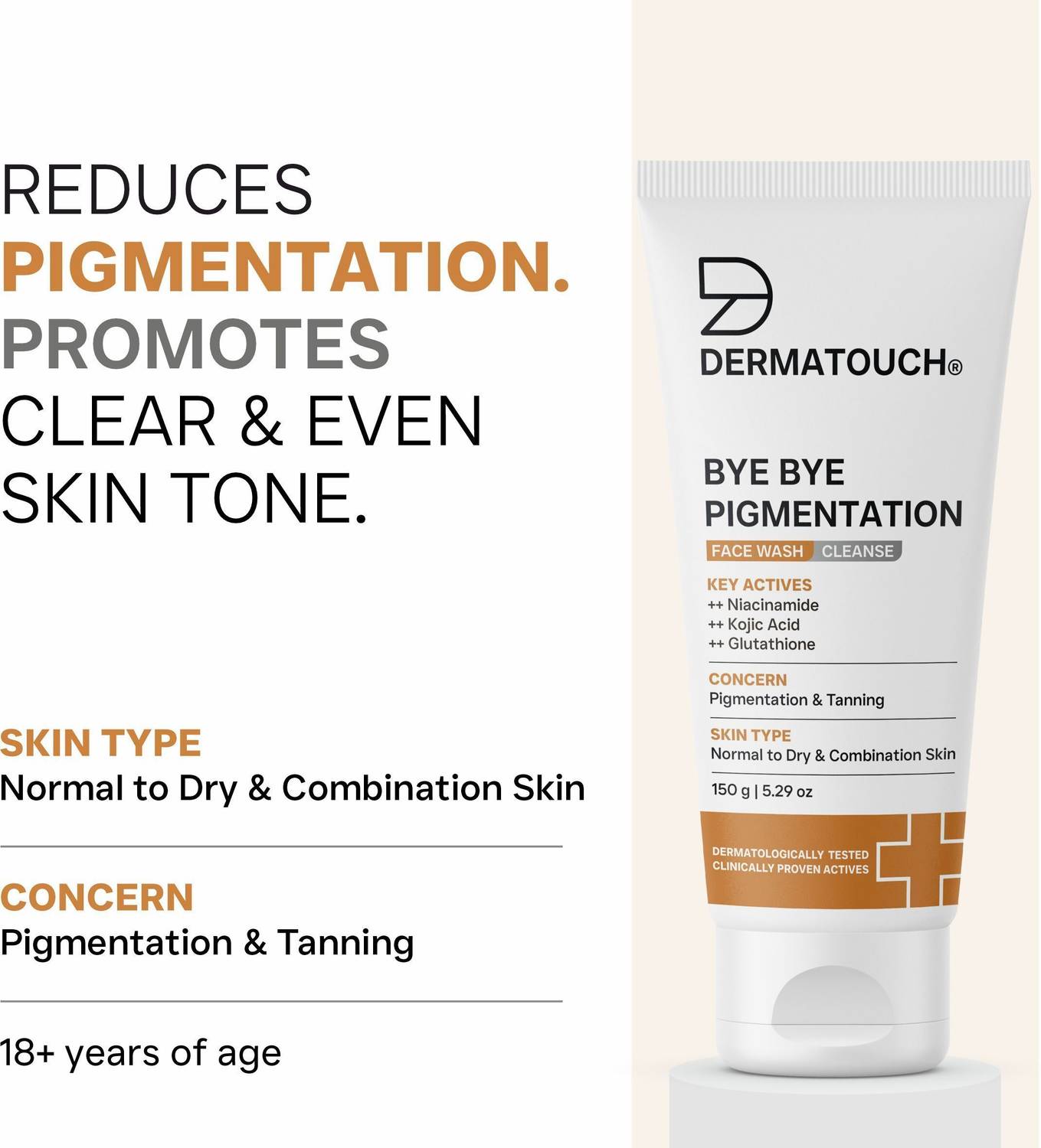 Dermatouch Bye Bye Pigmentation Face Wash 150g - Image 3