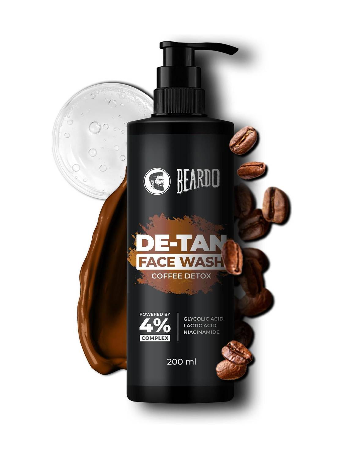 BEARDO De-Tan Glycolic & Lactic Acid Face Wash 100 ml - Image 1