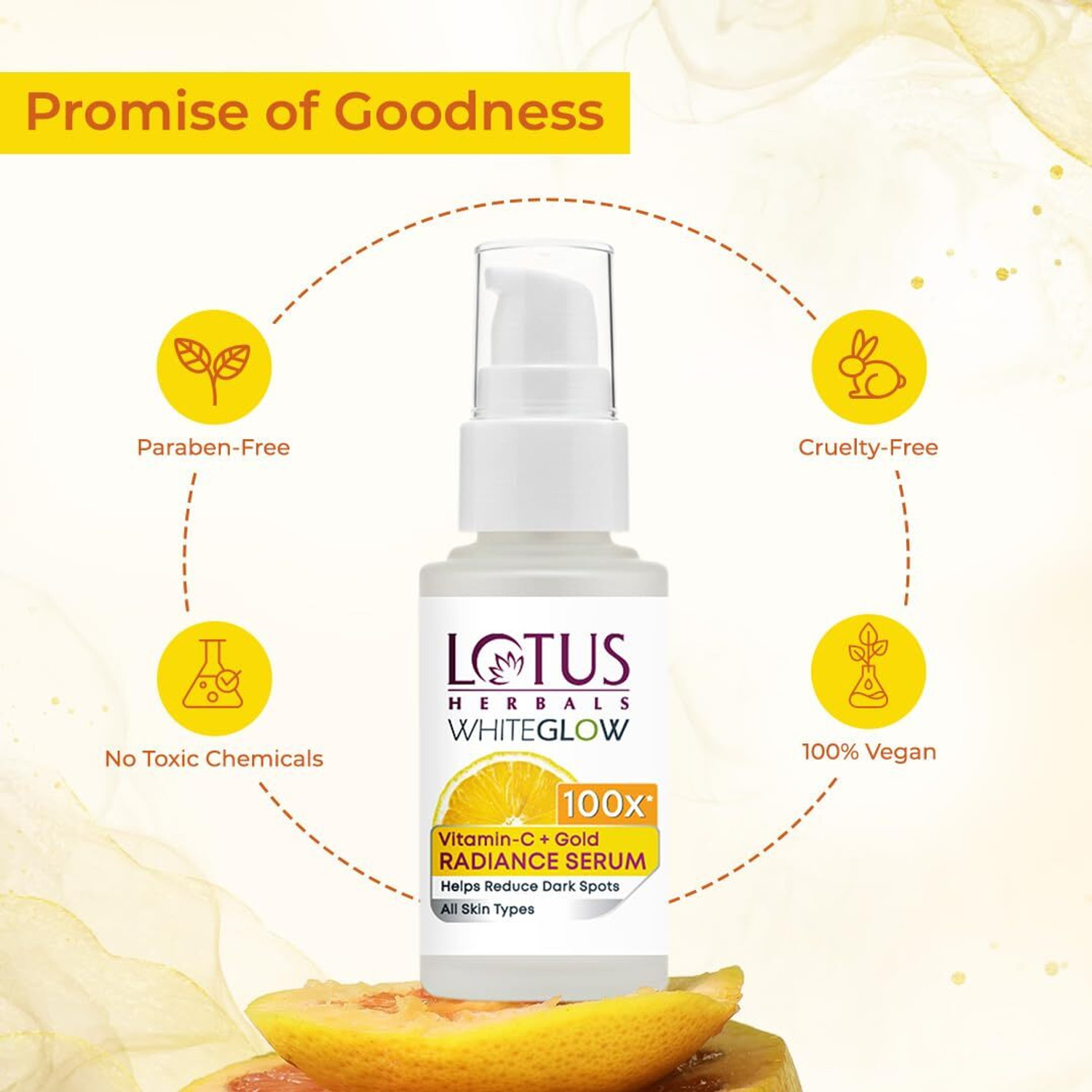 Image of LOTUS HERBALS WhiteGlow Vitamin C +Gold Radiance Face Serum Face Wash