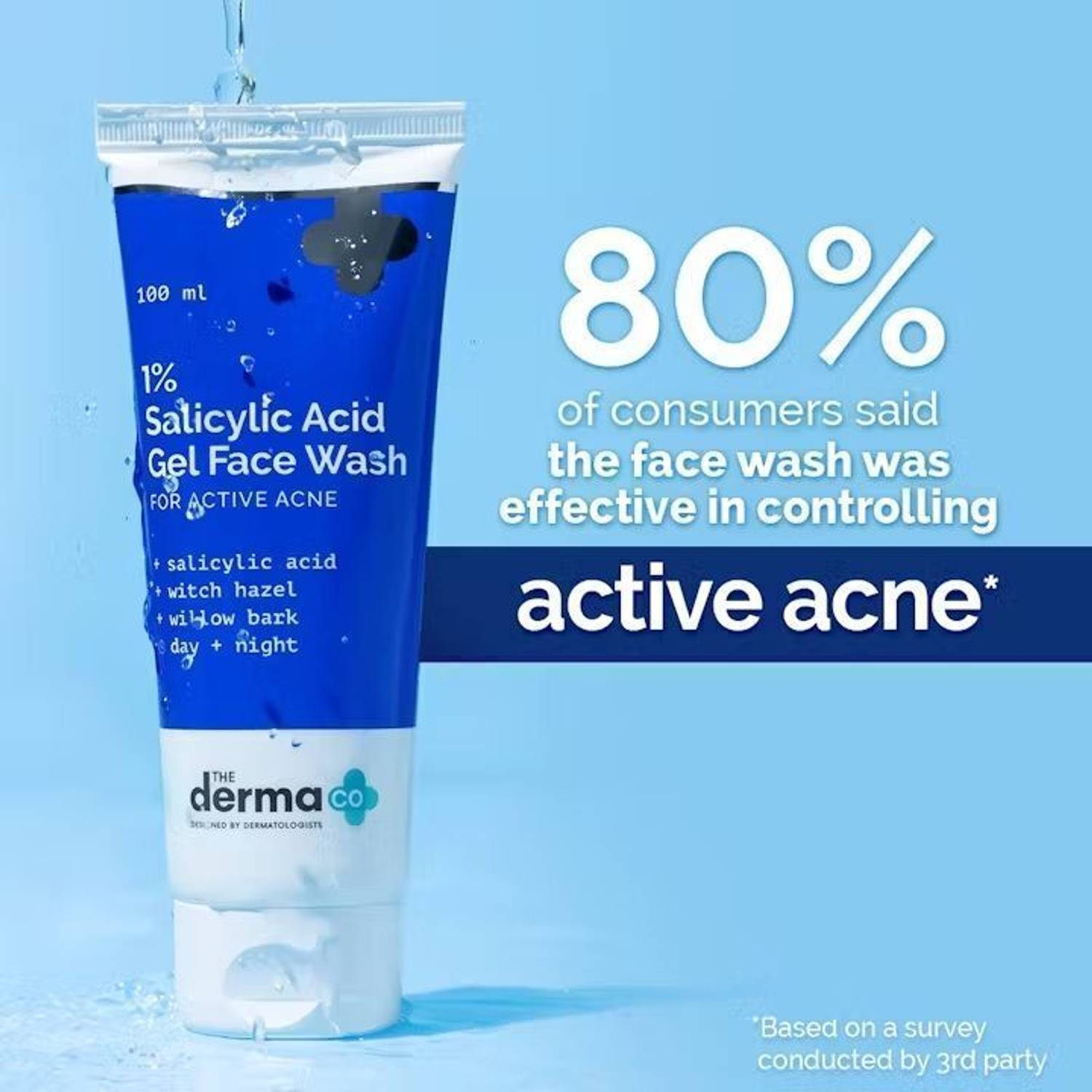 The Derma Co 1% Salicylic Acid Face Wash 100ml - Image 2