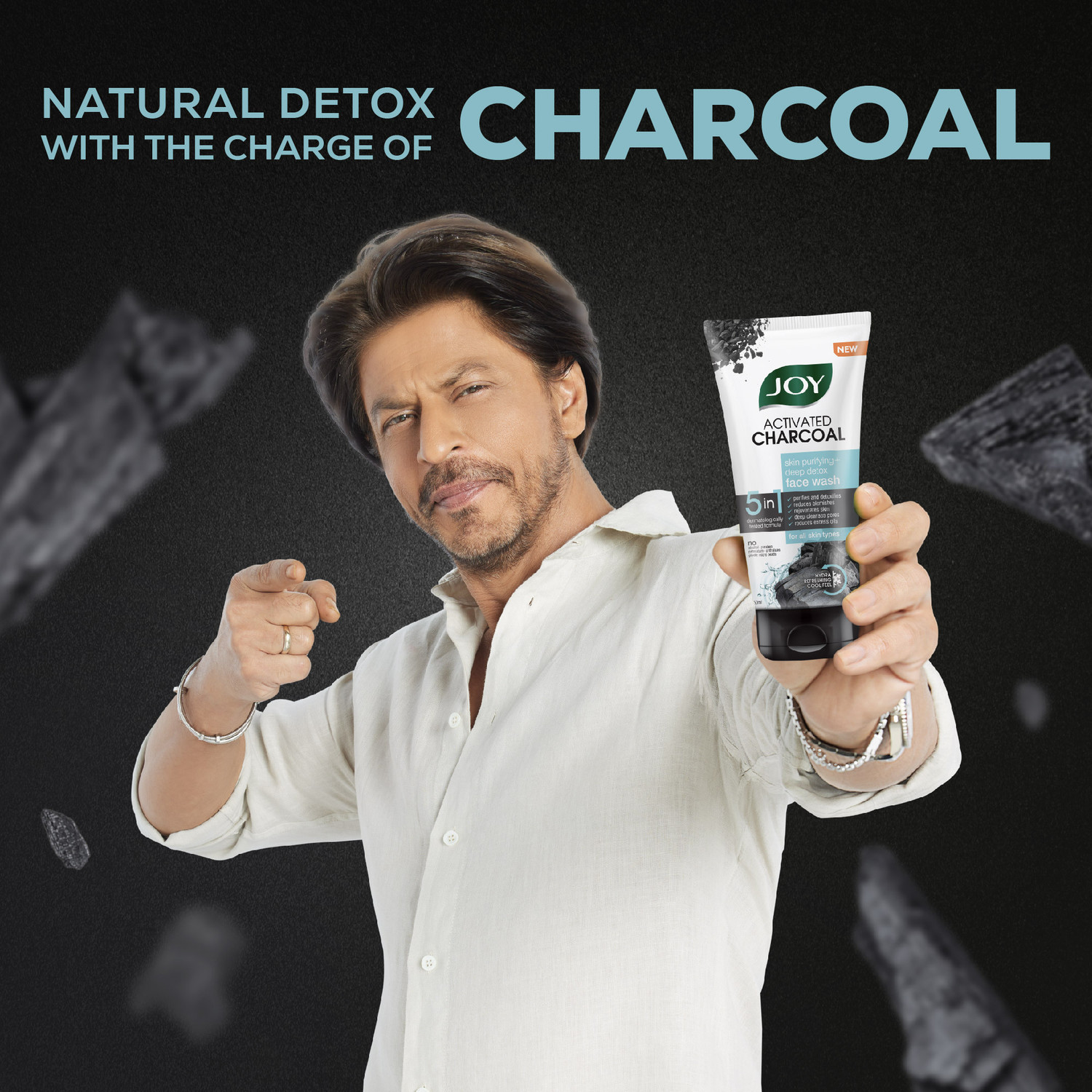 Image of Joy Activated Charcoal Skin Purifying � (Pack of 3X50) For Oily Skin Face Wash