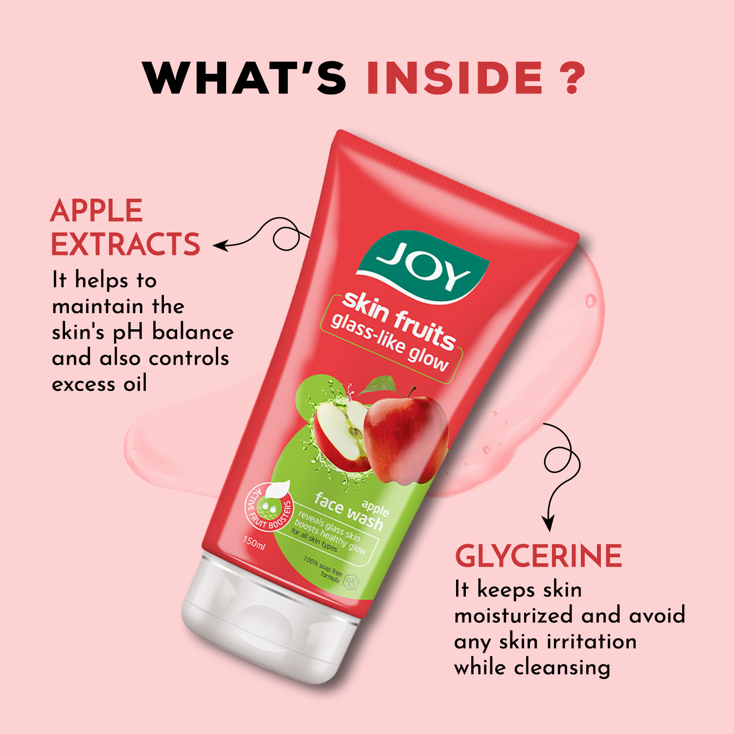 Image of Joy Skin Fruits Softening Glow Apple For All Skin Types Face Wash