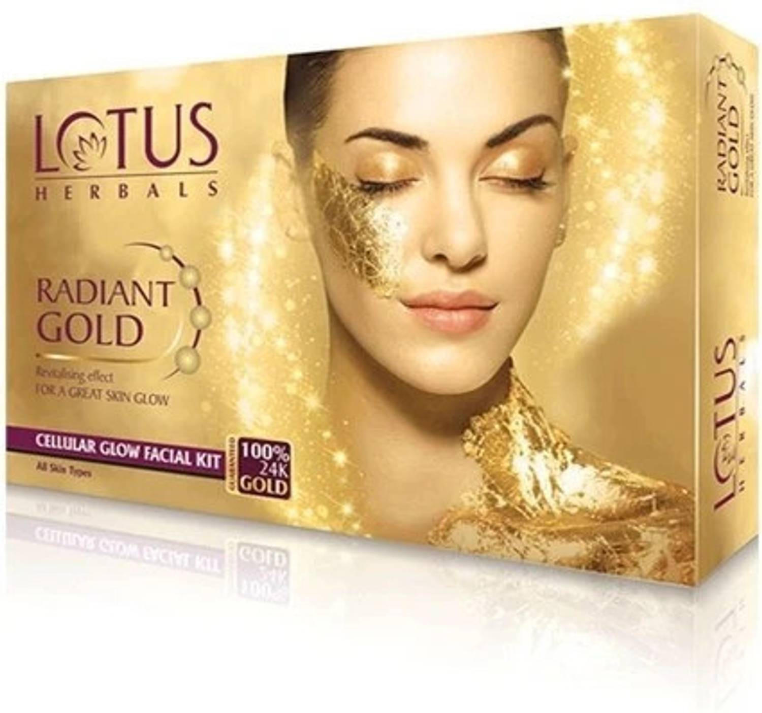 LOTUS Herbals RADIANT GOLD Cellular Glow Single Facial Kit 37 g (