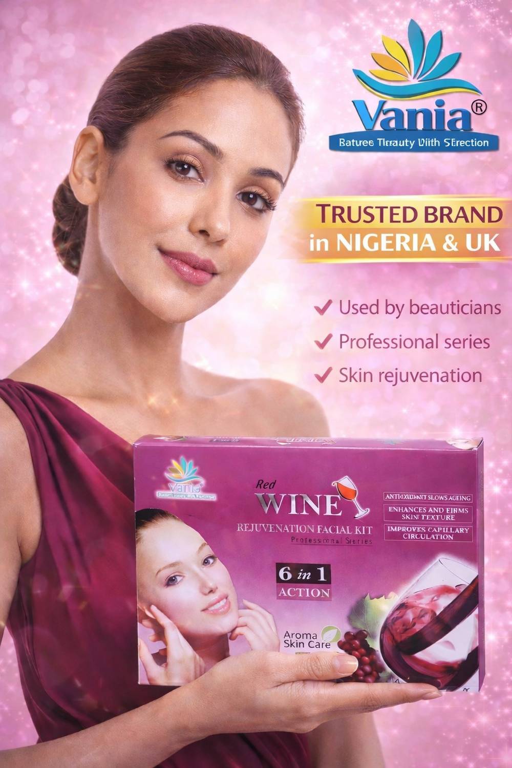 フェイスカラー Rien Vania Red Wine Facial Kit & Bleach Cream - Price in India, Buy