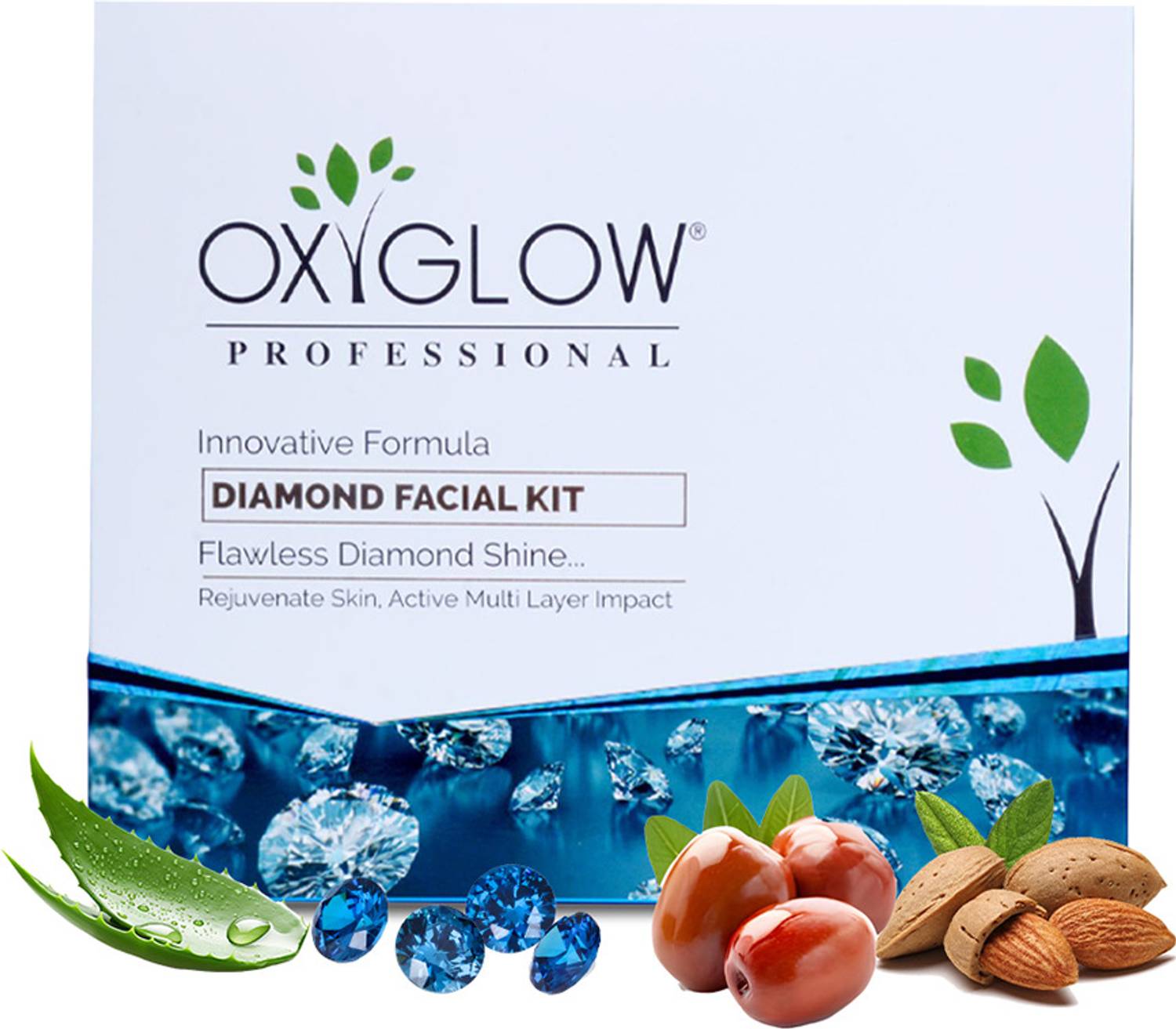OXYGLOW Herbals Diamond Facial Kit 260 gm (Pack of 1) Enrich with