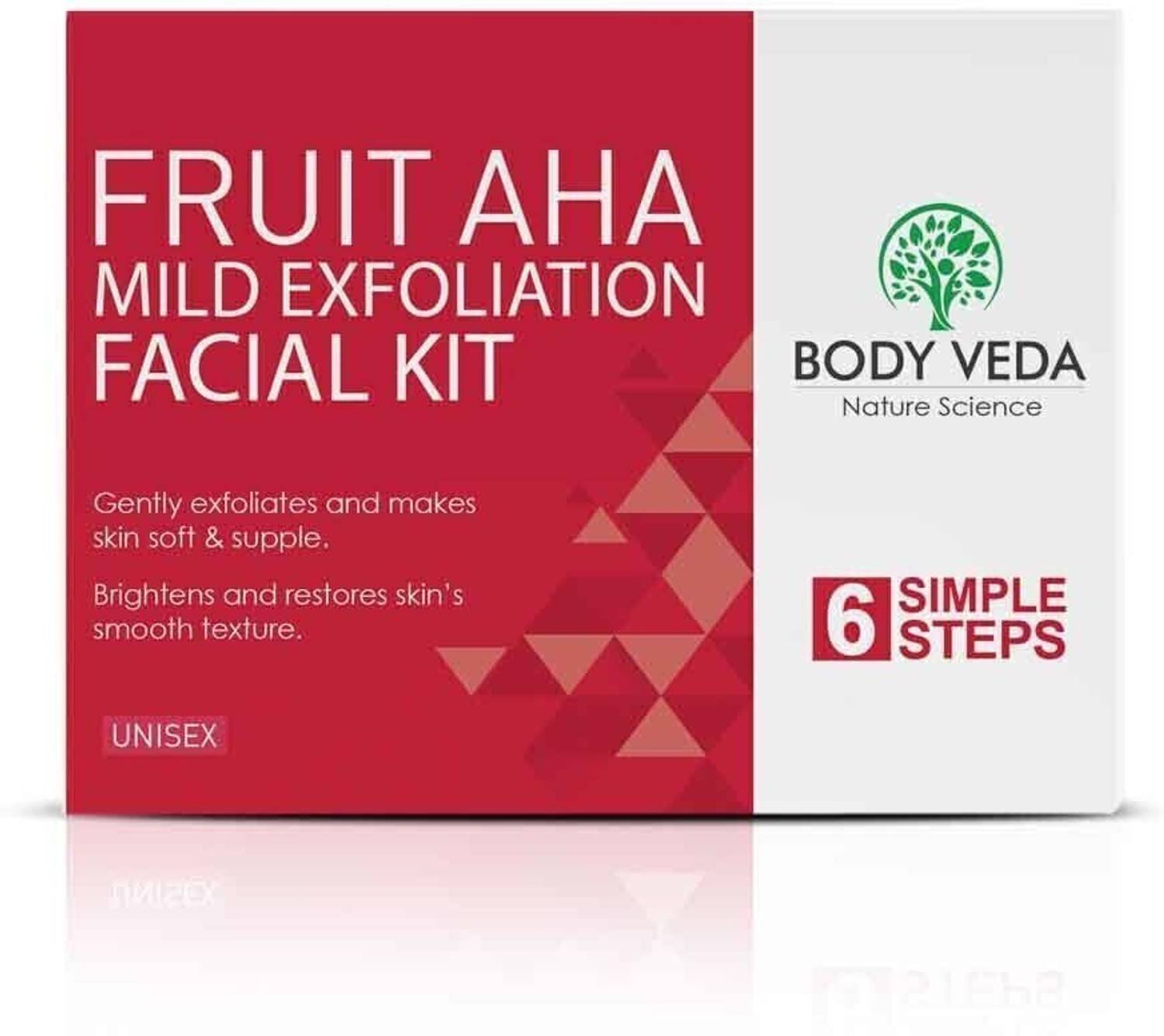 BODY VEDA Fruit AHA Mild Exfoliation Facial Kit 6 Simple Steps