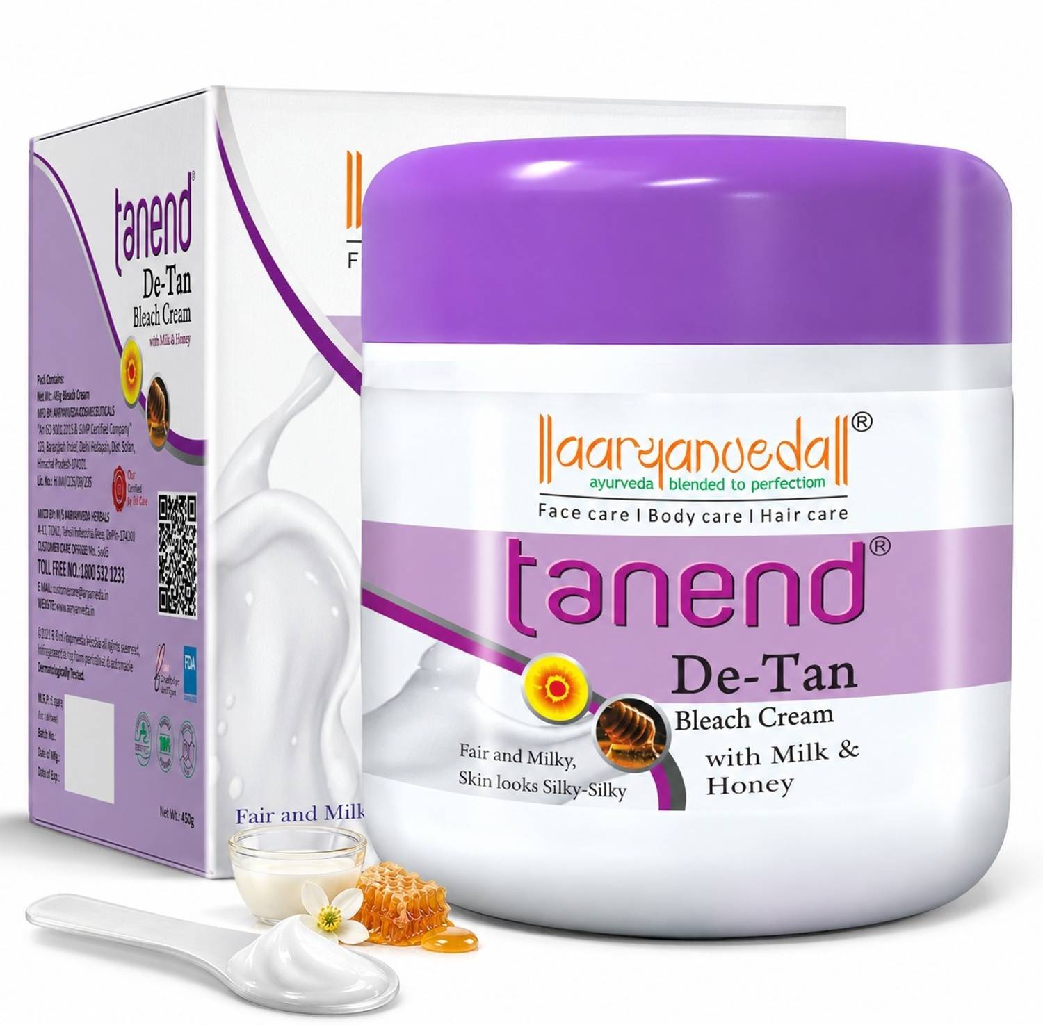 Aaryanveda Tanend Bleach Cream For Tan Removal For Men & Women