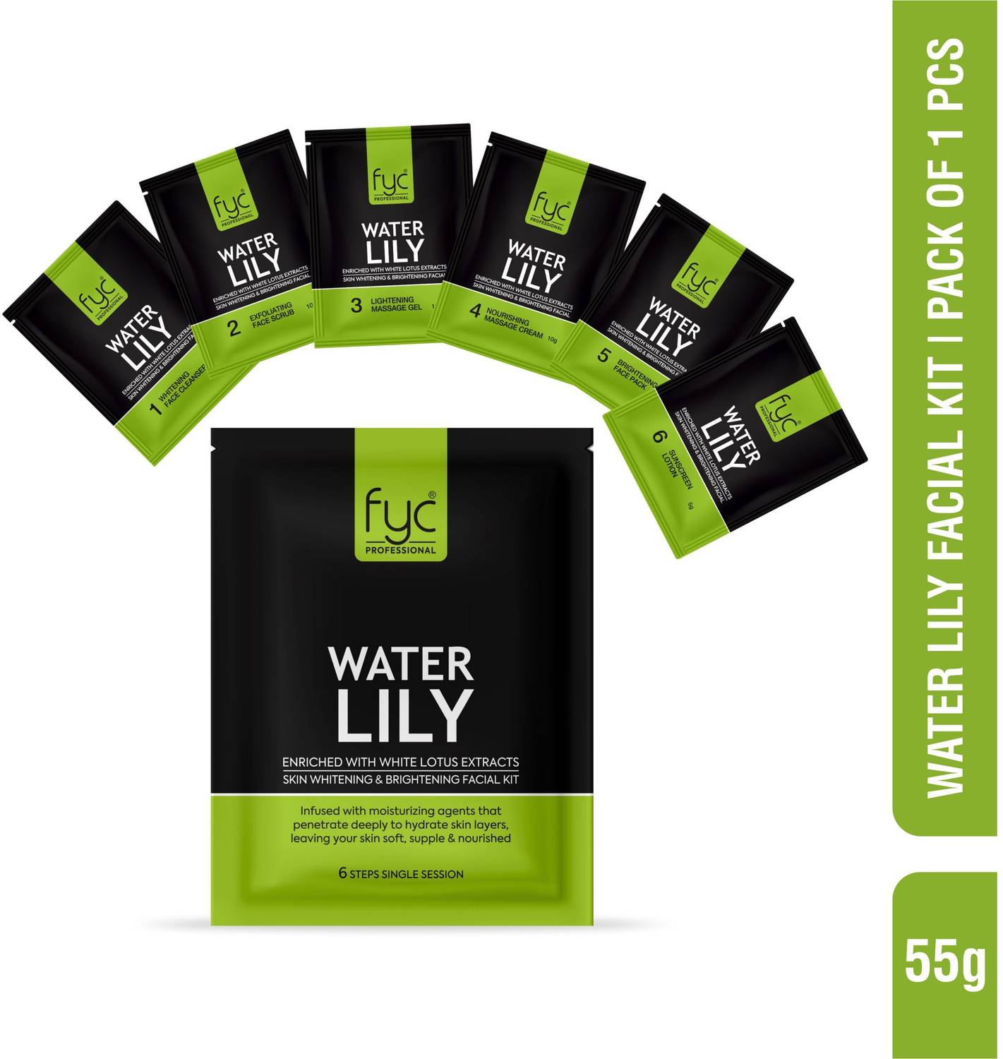 FYC PROFESSIONAL Water Lily Whitening & Brightening Facial Kit 1