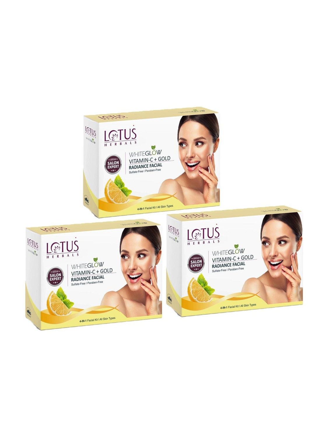 Image of LOTUS HERBALS Whiteglow Vitamin-C + Gold Radiance Facial Kit