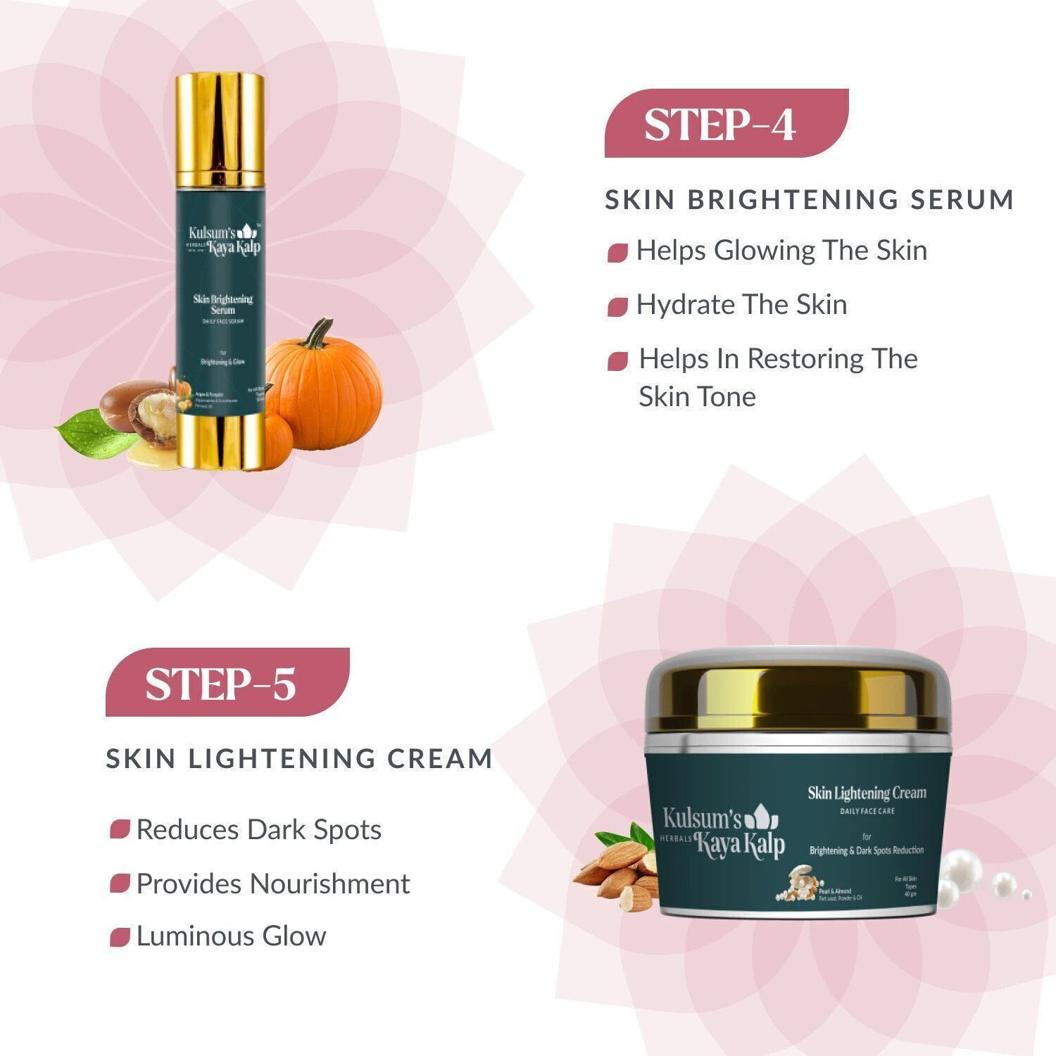 Image of Kulsum's Kaya Kalp Skin Tightening & Brightening Facial Kit For Women & Men , All Skin Types , 40 g